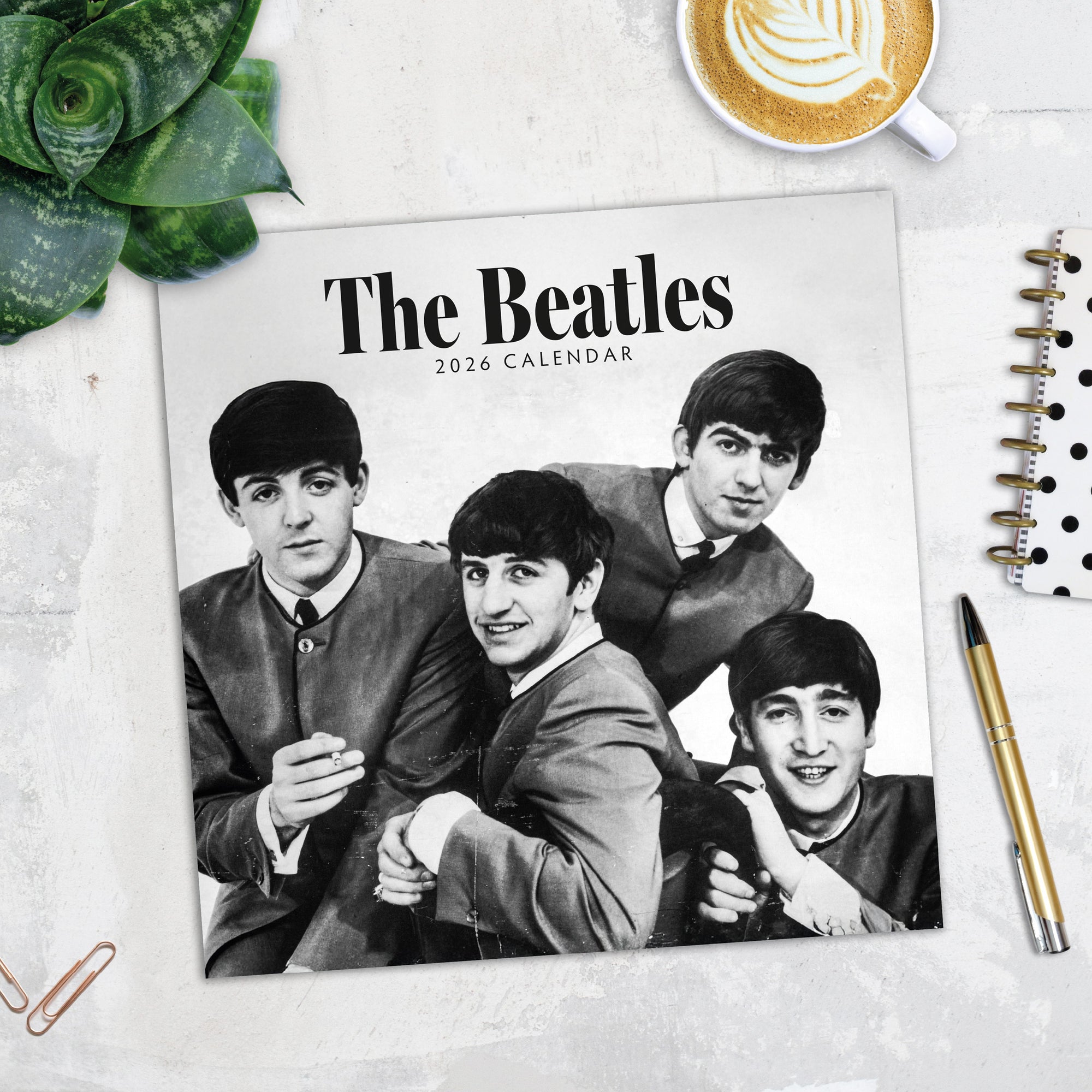 Red Robin 2026 The Beatles Monthly Wall Calendar | 12" x 24" Open | Premium Thick & Sturdy Paper | Hangable 12 Month Calendar | Lined Notes & To Do Area | Vivid Images | Plastic Free