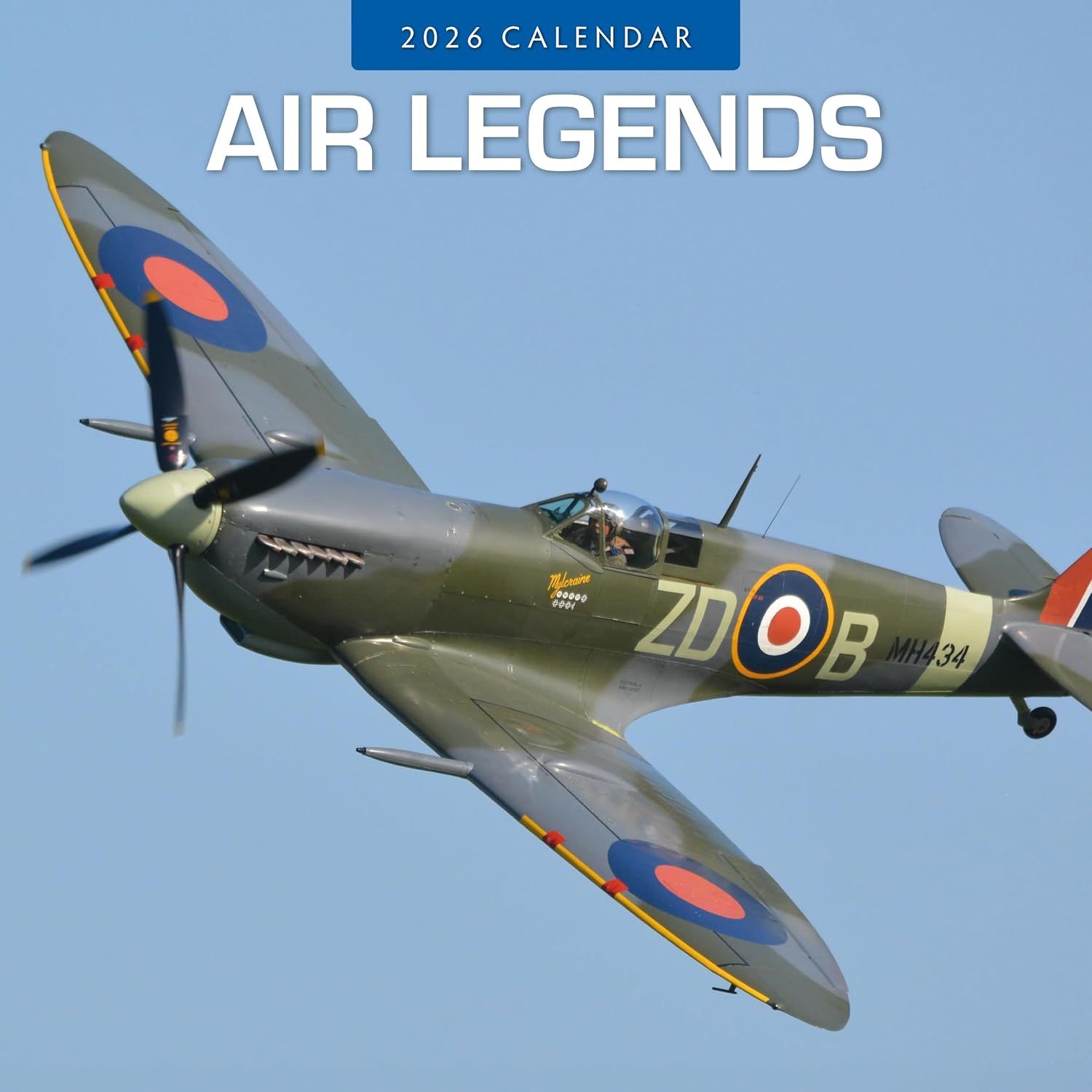 Red Robin 2026 Air Legends Monthly Wall Calendar | 12" x 24" Open | Premium Thick & Sturdy Paper | Hangable 12 Month Calendar | Lined Notes & To Do Area | Vivid Images | Plastic Free