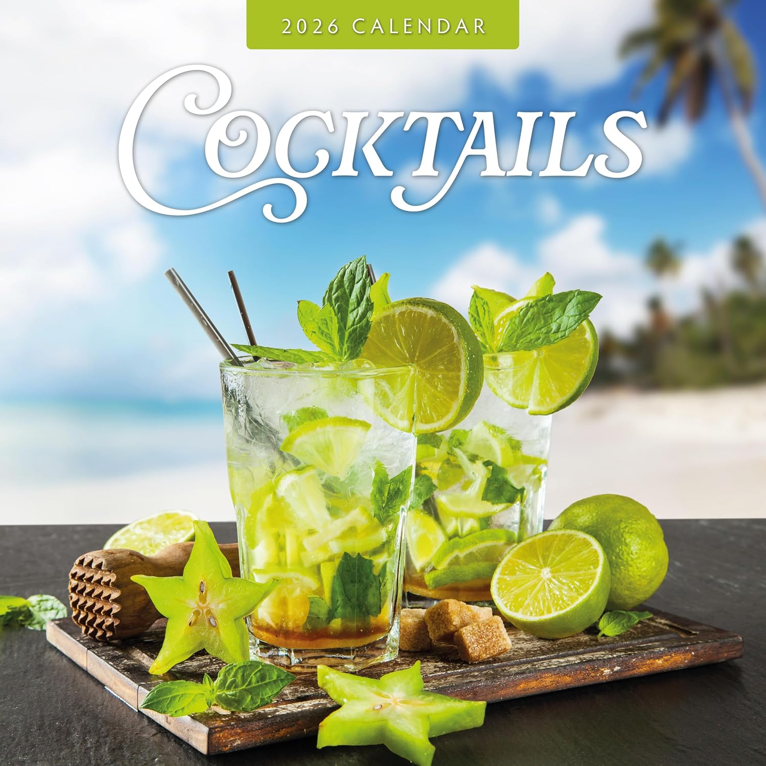 Red Robin 2026 Cocktails Monthly Wall Calendar | 12" x 24" Open | Premium Thick & Sturdy Paper | Hangable 12 Month Calendar | Lined Notes & To Do Area | Vivid Images | Plastic Free