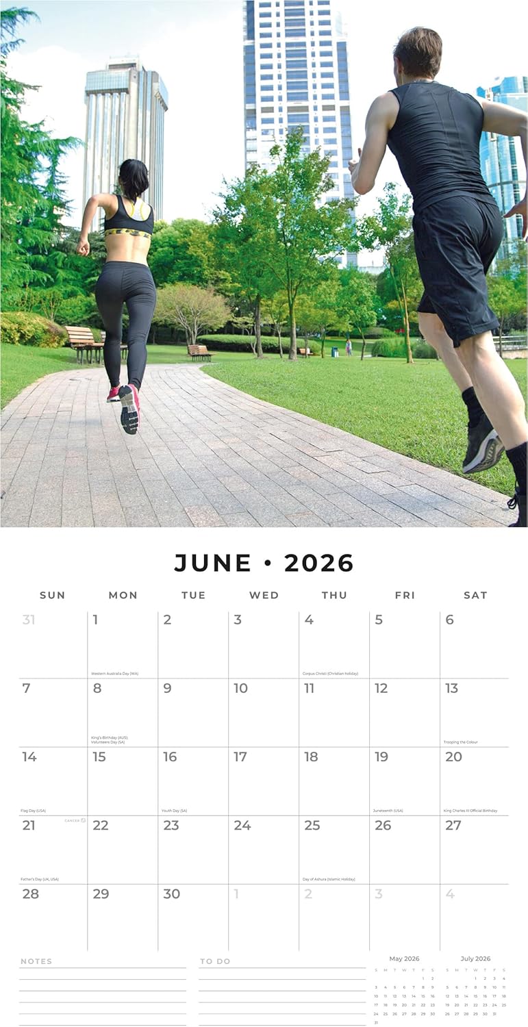 Red Robin 2026 Carpe Diem Monthly Wall Calendar | 12" x 24" Open | Premium Thick & Sturdy Paper | Hangable 12 Month Calendar | Lined Notes & To Do Area | Vivid Images | Plastic Free