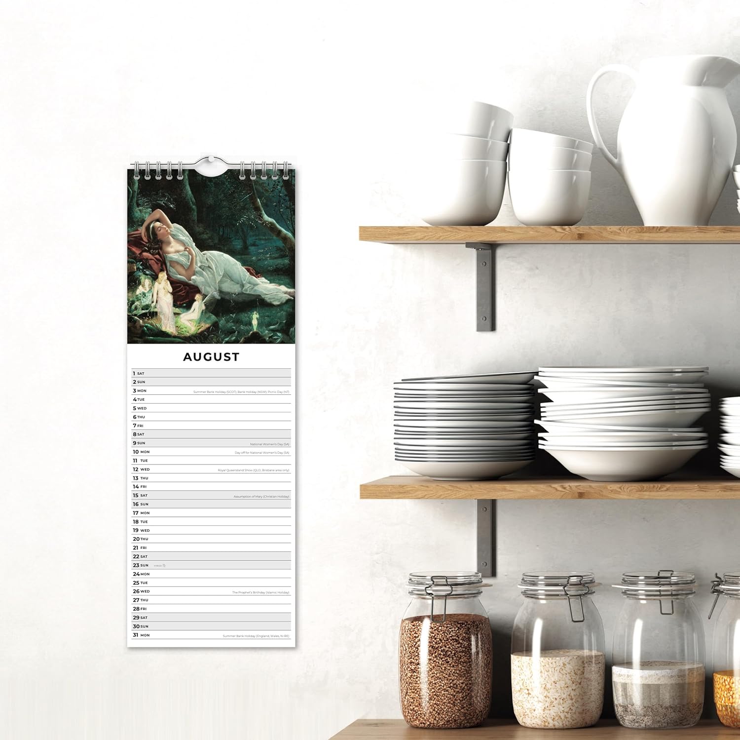 Red Robin 2026 Fairies Monthly Slim Calendar | 6" x 16" Open | Premium Thick & Sturdy Paper | Tall Hangable 12 Month Calendar | Vivid Images | Plastic Free | Wire Spiral