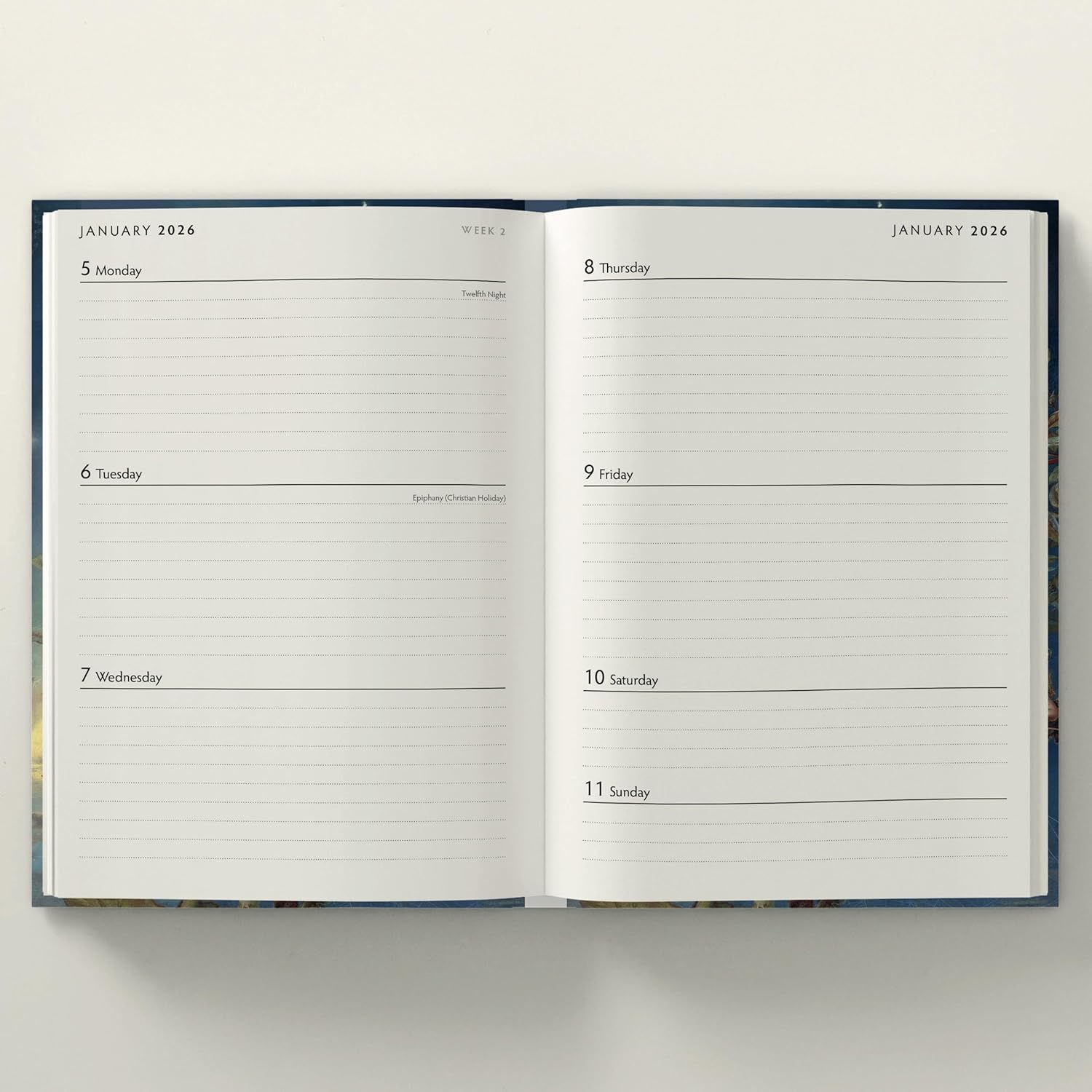 Red Robin 2026 Fairies Weekly Planner, A5 Padded 8 1/2" x 6" | Premium Thick & Sturdy Paper | Full Week View | Plastic Free