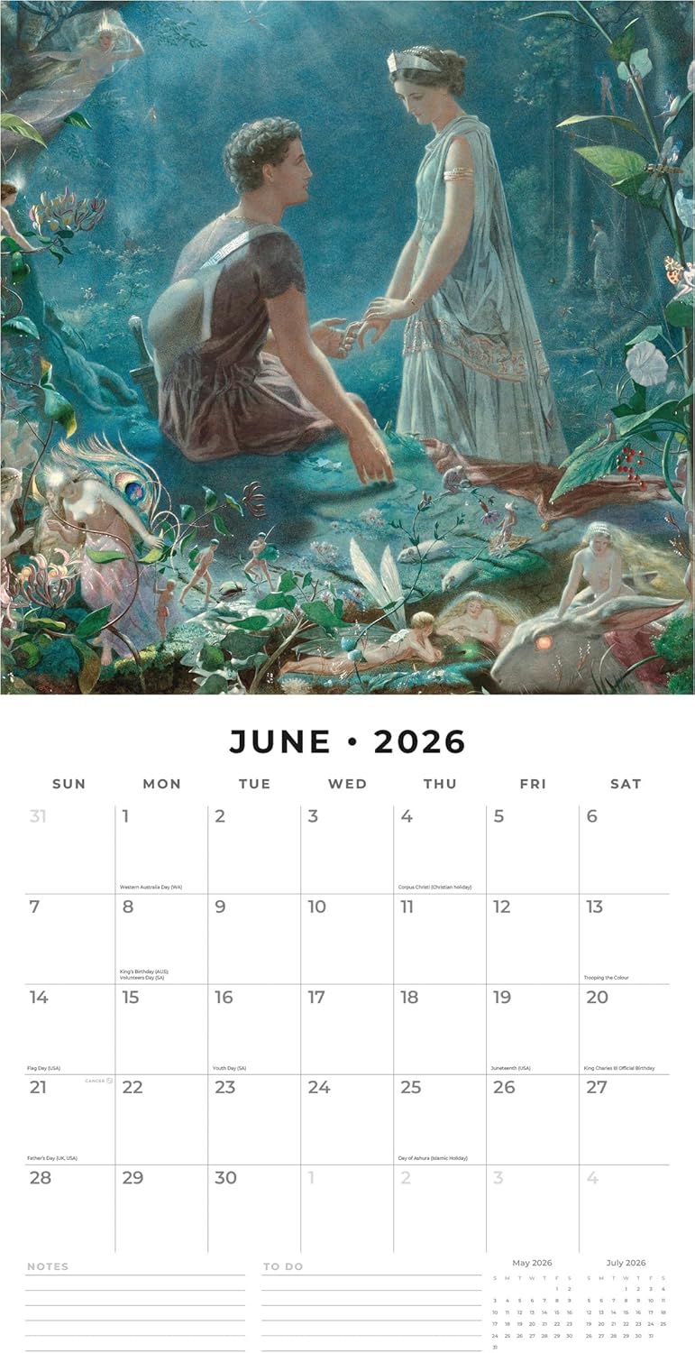 Red Robin 2026 Fairies Monthly Wall Calendar | 12" x 24" Open | Premium Thick & Sturdy Paper | Hangable 12 Month Calendar | Lined Notes & To Do Area | Vivid Images | Plastic Free