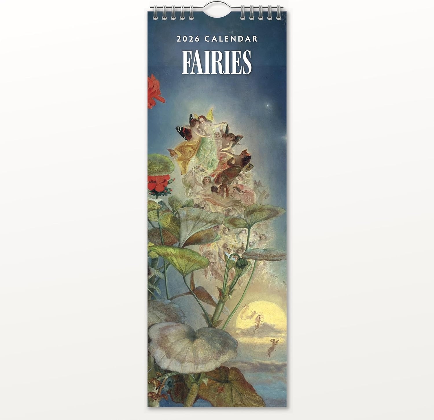 Red Robin 2026 Fairies Monthly Slim Calendar | 6" x 16" Open | Premium Thick & Sturdy Paper | Tall Hangable 12 Month Calendar | Vivid Images | Plastic Free | Wire Spiral