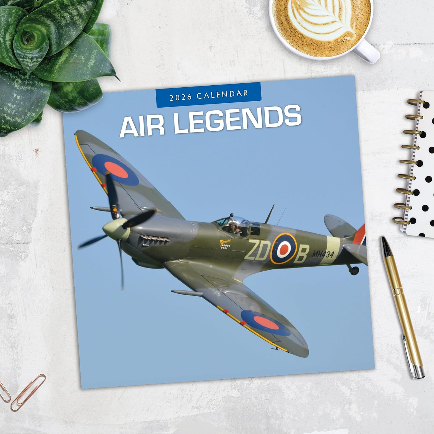 Red Robin 2026 Air Legends Monthly Wall Calendar | 12" x 24" Open | Premium Thick & Sturdy Paper | Hangable 12 Month Calendar | Lined Notes & To Do Area | Vivid Images | Plastic Free