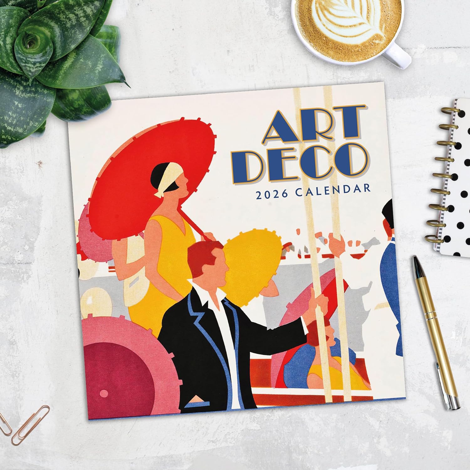Red Robin 2026 Art Deco Monthly Wall Calendar | 12" x 24" Open | Premium Thick & Sturdy Paper | Hangable 12 Month Calendar | Lined Notes & To Do Area | Vivid Images | Plastic Free
