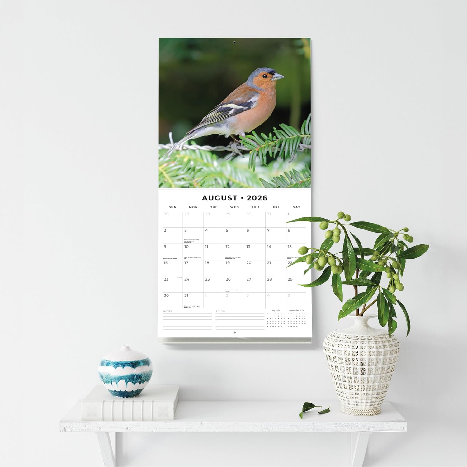 Birds - 2026 Square Wall Calendar - by Red Robin Publishing