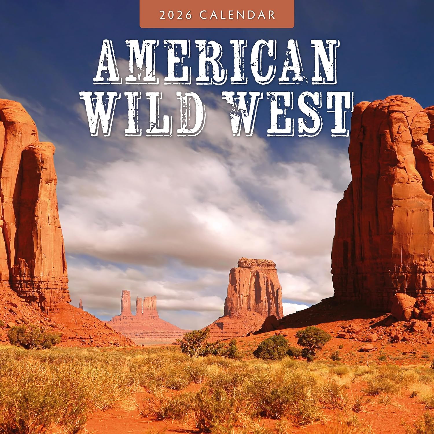 Red Robin 2026 American Wild West Monthly Wall Calendar | 12" x 24" Open | Premium Thick & Sturdy Paper | Hangable 12 Month Calendar | Lined Notes & To Do Area | Vivid Images | Plastic Free