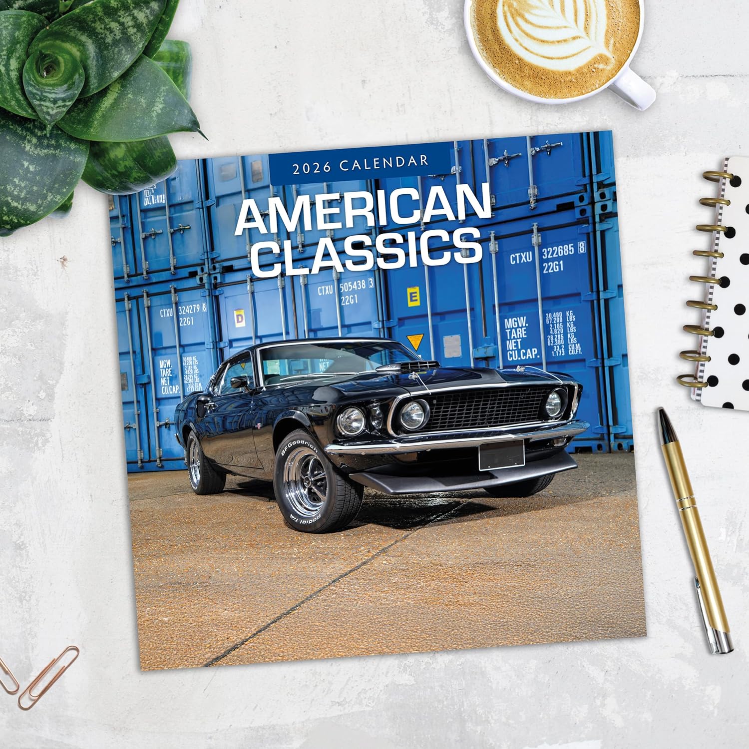Red Robin 2026 American Classic Cars Monthly Wall Calendar | 12" x 24" Open | Premium Thick & Sturdy Paper | Hangable 12 Month Calendar | Lined Notes & To Do Area | Vivid Images | Plastic Free