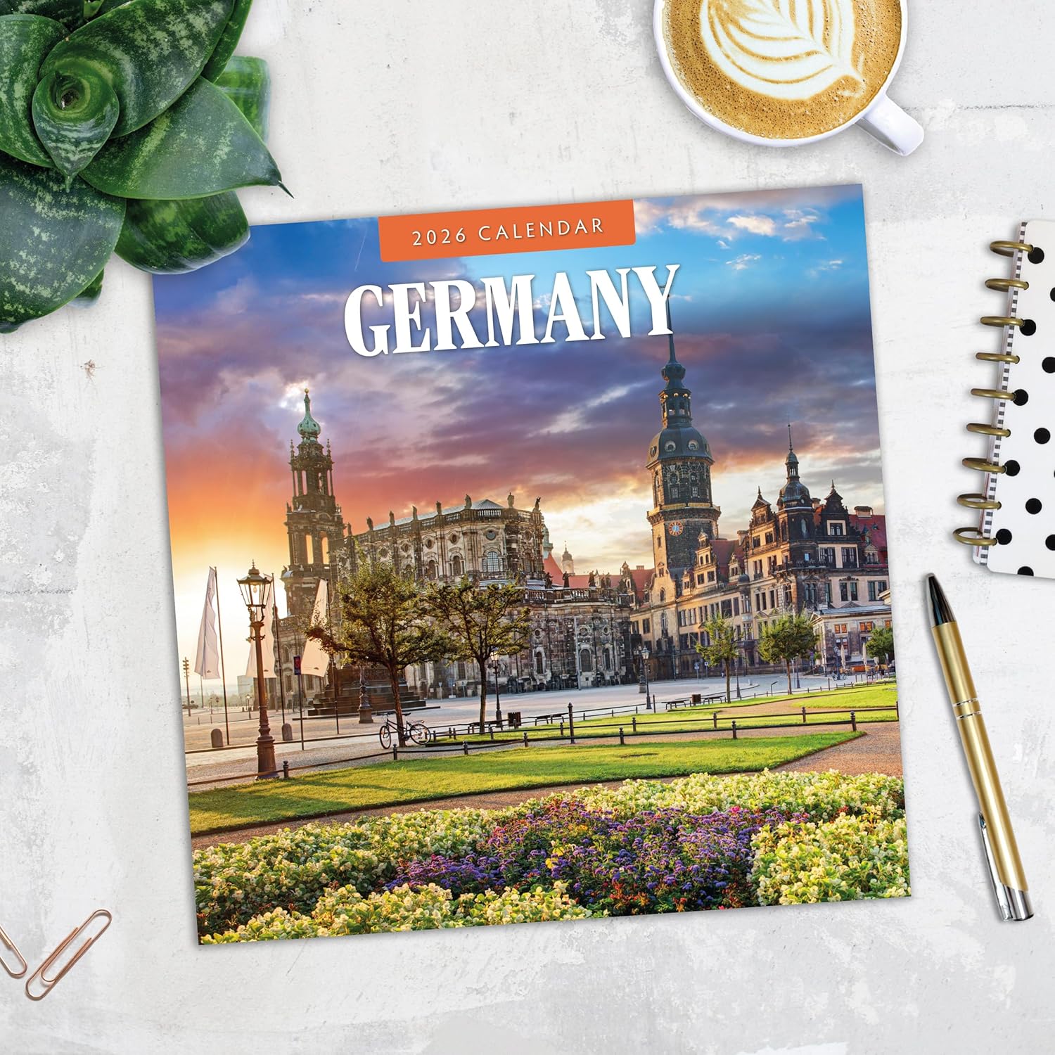 Red Robin 2026 Germany Monthly Wall Calendar | 12" x 24" Open | Premium Thick & Sturdy Paper | Hangable 12 Month Calendar | Lined Notes & To Do Area | Vivid Images | Plastic Free
