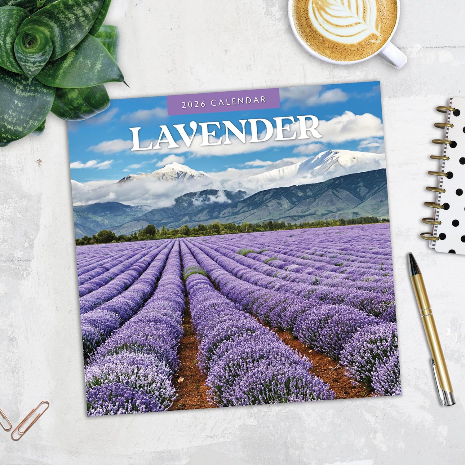 Red Robin 2026 Lavender Monthly Wall Calendar | 12" x 24" Open | Premium Thick & Sturdy Paper | Hangable 12 Month Calendar | Lined Notes & To Do Area | Vivid Images | Plastic Free