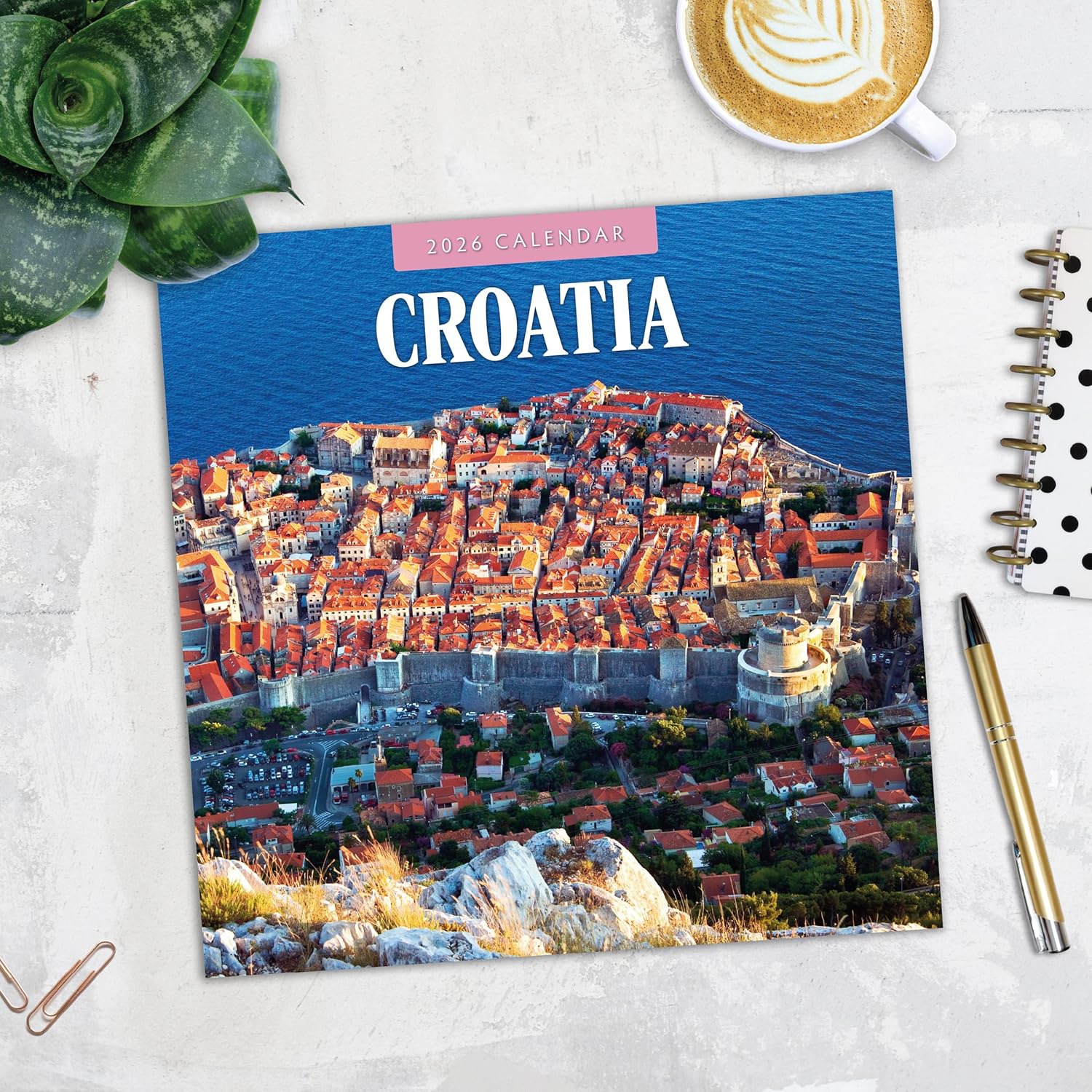 Red Robin 2026 Croatia Monthly Wall Calendar | 12" x 24" Open | Premium Thick & Sturdy Paper | Hangable 12 Month Calendar | Lined Notes & To Do Area | Vivid Images | Plastic Free