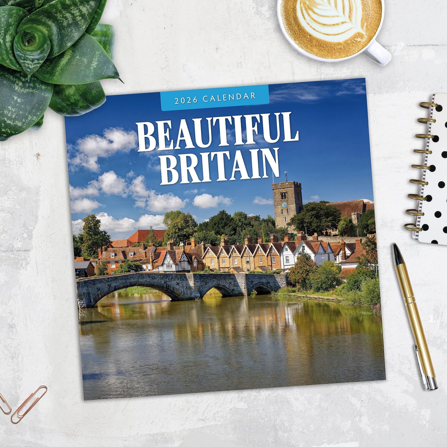 Red Robin 2026 Beautiful Britain Monthly Wall Calendar | 12" x 24" Open | Premium Thick & Sturdy Paper | Hangable 12 Month Calendar | Lined Notes & To Do Area | Vivid Images | Plastic Free