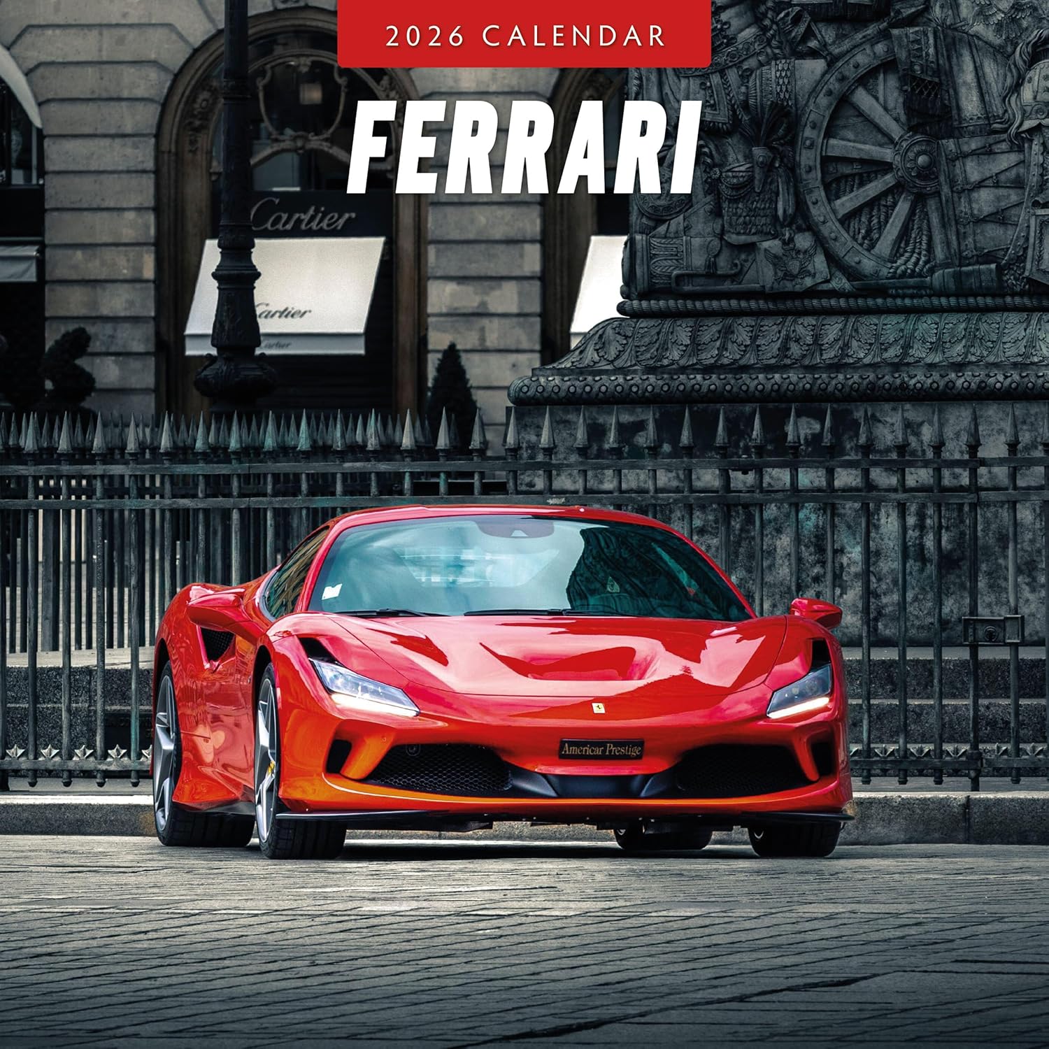 Red Robin 2026 Ferrari Monthly Wall Calendar | 12" x 24" Open | Premium Thick & Sturdy Paper | Hangable 12 Month Calendar | Lined Notes & To Do Area | Vivid Images | Plastic Free