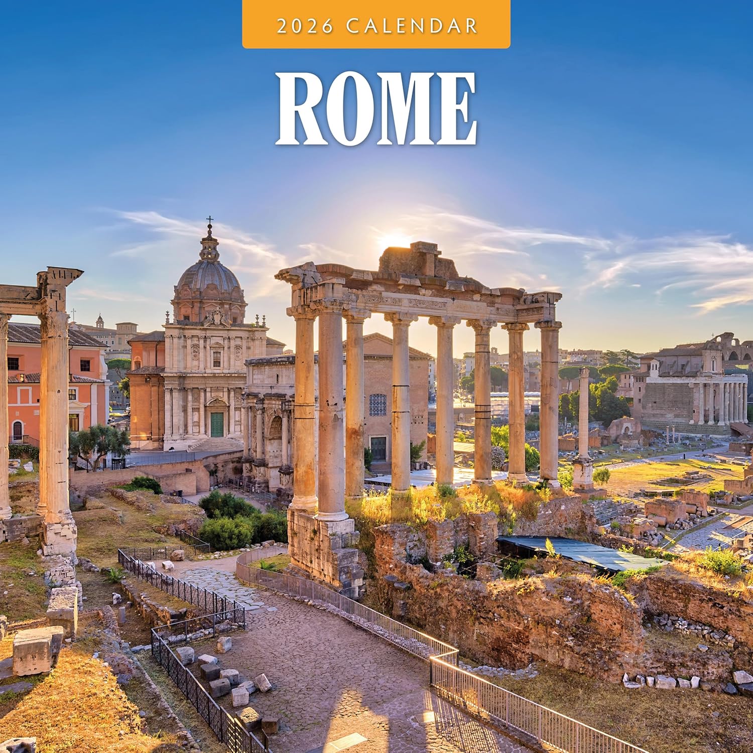 Red Robin 2026 Rome Monthly Wall Calendar | 12" x 24" Open | Premium Thick & Sturdy Paper | Hangable 12 Month Calendar | Lined Notes & To Do Area | Vivid Images | Plastic Free
