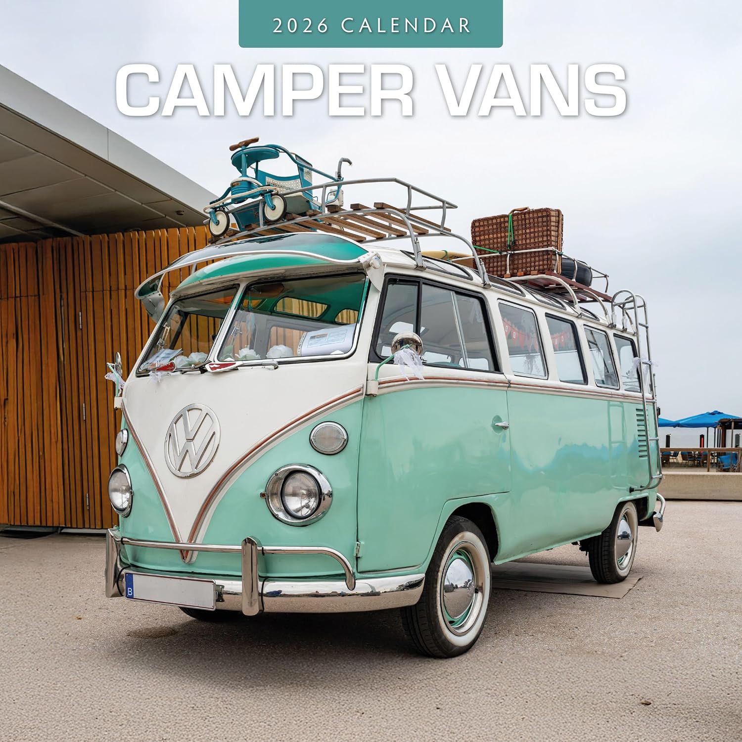 Red Robin 2026 Camper Vans Monthly Wall Calendar | 12" x 24" Open | Premium Thick & Sturdy Paper | Hangable 12 Month Calendar | Lined Notes & To Do Area | Vivid Images | Plastic Free