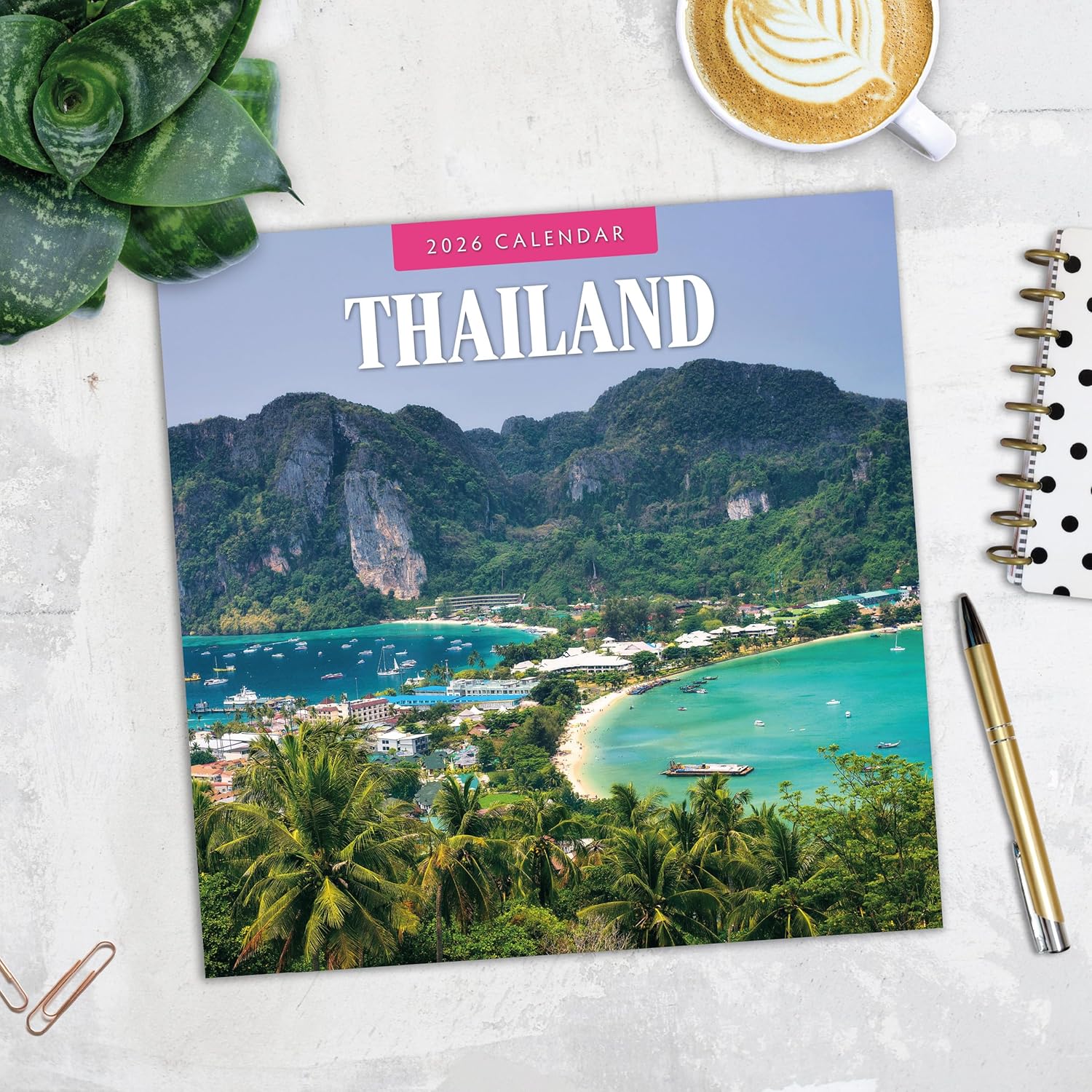Red Robin 2026 Thailand Monthly Wall Calendar | 12" x 24" Open | Premium Thick & Sturdy Paper | Hangable 12 Month Calendar | Lined Notes & To Do Area | Vivid Images | Plastic Free
