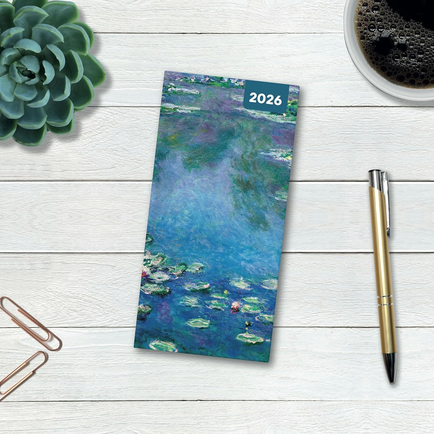 Red Robin 2026 Monet Pocket Weekly Planner, 7" x 3 1/2" | Premium Thick & Sturdy Paper | Full Week View | Plastic Free | Compact Planner