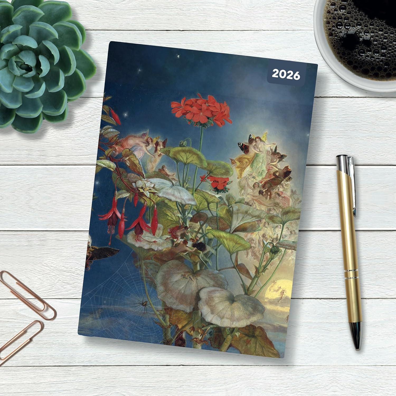 Red Robin 2026 Fairies Weekly Planner, A5 Padded 8 1/2" x 6" | Premium Thick & Sturdy Paper | Full Week View | Plastic Free