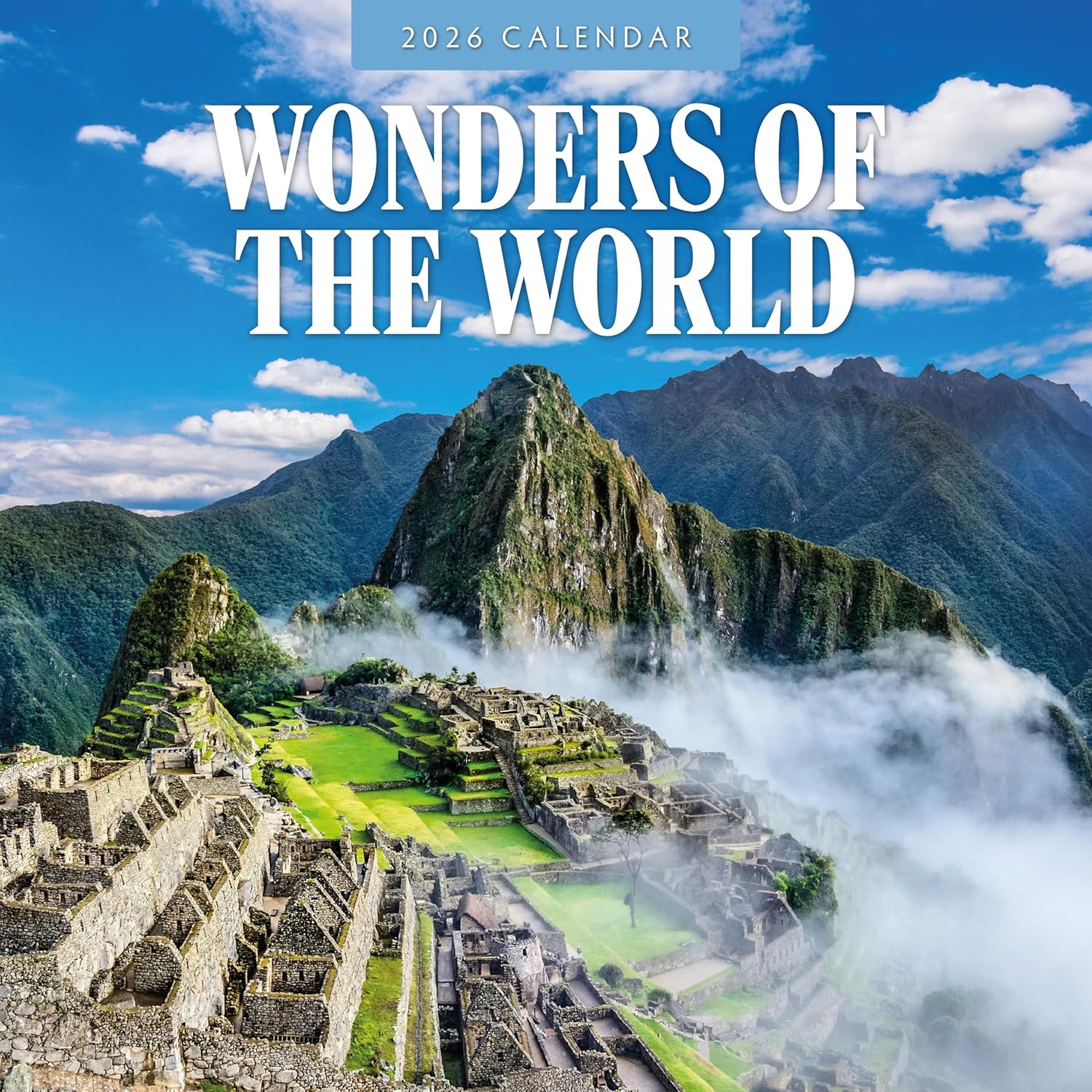 Red Robin 2026 Wonders of the World Monthly Wall Calendar | 12" x 24" Open | Premium Thick & Sturdy Paper | Hangable 12 Month Calendar | Lined Notes & To Do Area | Vivid Images | Plastic Free