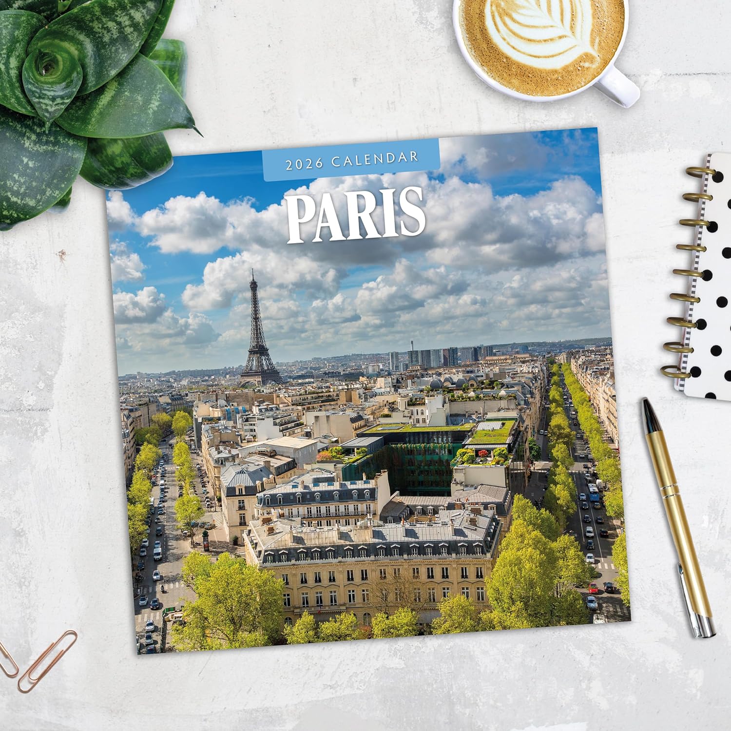 Red Robin 2026 Paris Monthly Wall Calendar | 12" x 24" Open | Premium Thick & Sturdy Paper | Hangable 12 Month Calendar | Lined Notes & To Do Area | Vivid Images | Plastic Free