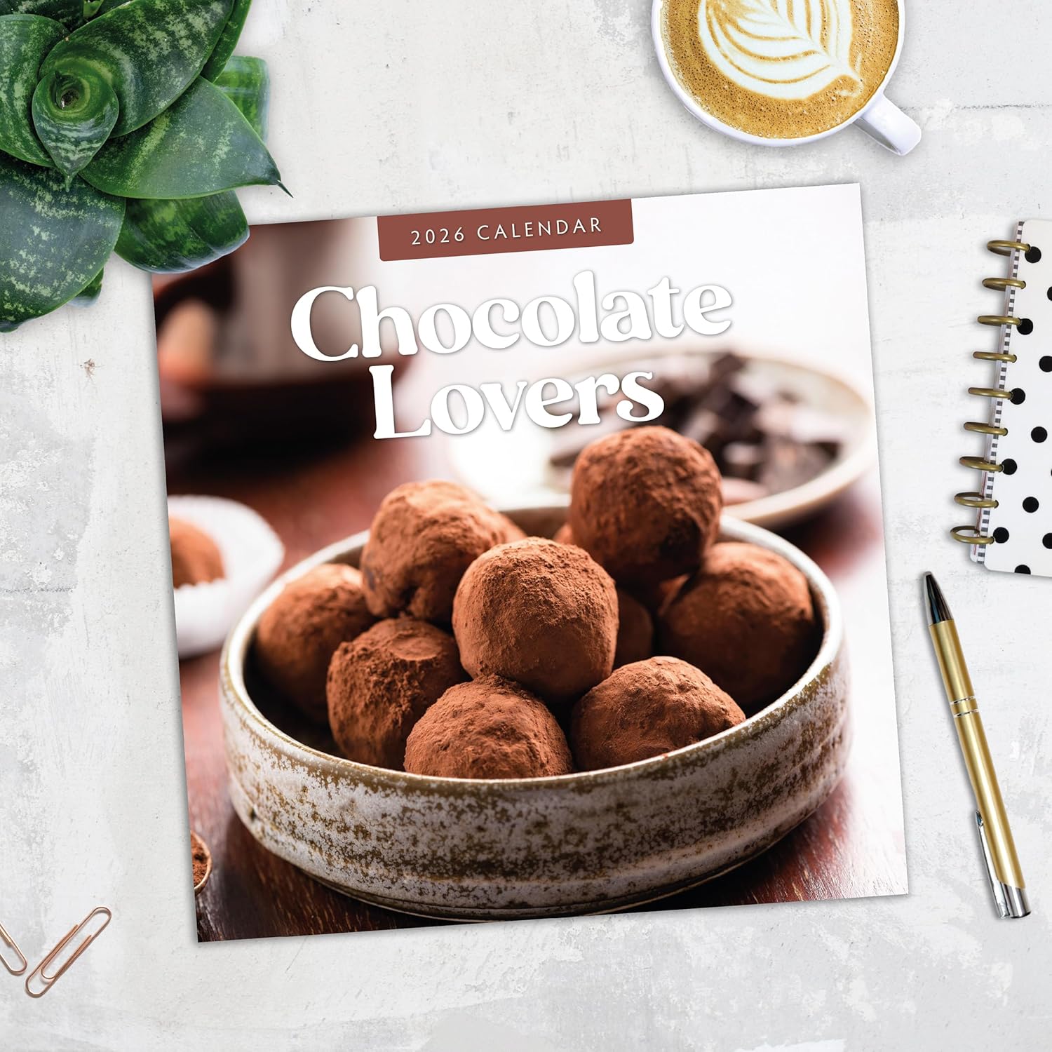 Red Robin 2026 Chocolate Lovers Monthly Wall Calendar | 12" x 24" Open | Premium Thick & Sturdy Paper | Hangable 12 Month Calendar | Lined Notes & To Do Area | Vivid Images | Plastic Free