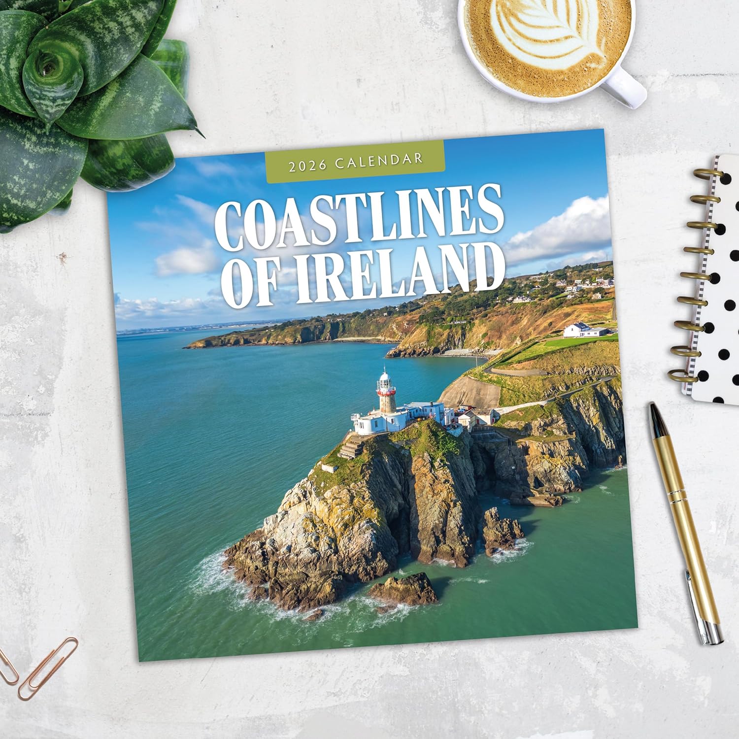 Red Robin 2026 Coastlines of Ireland Monthly Wall Calendar | 12" x 24" Open | Premium Thick & Sturdy Paper | Hangable 12 Month Calendar | Lined Notes & To Do Area | Vivid Images | Plastic Free