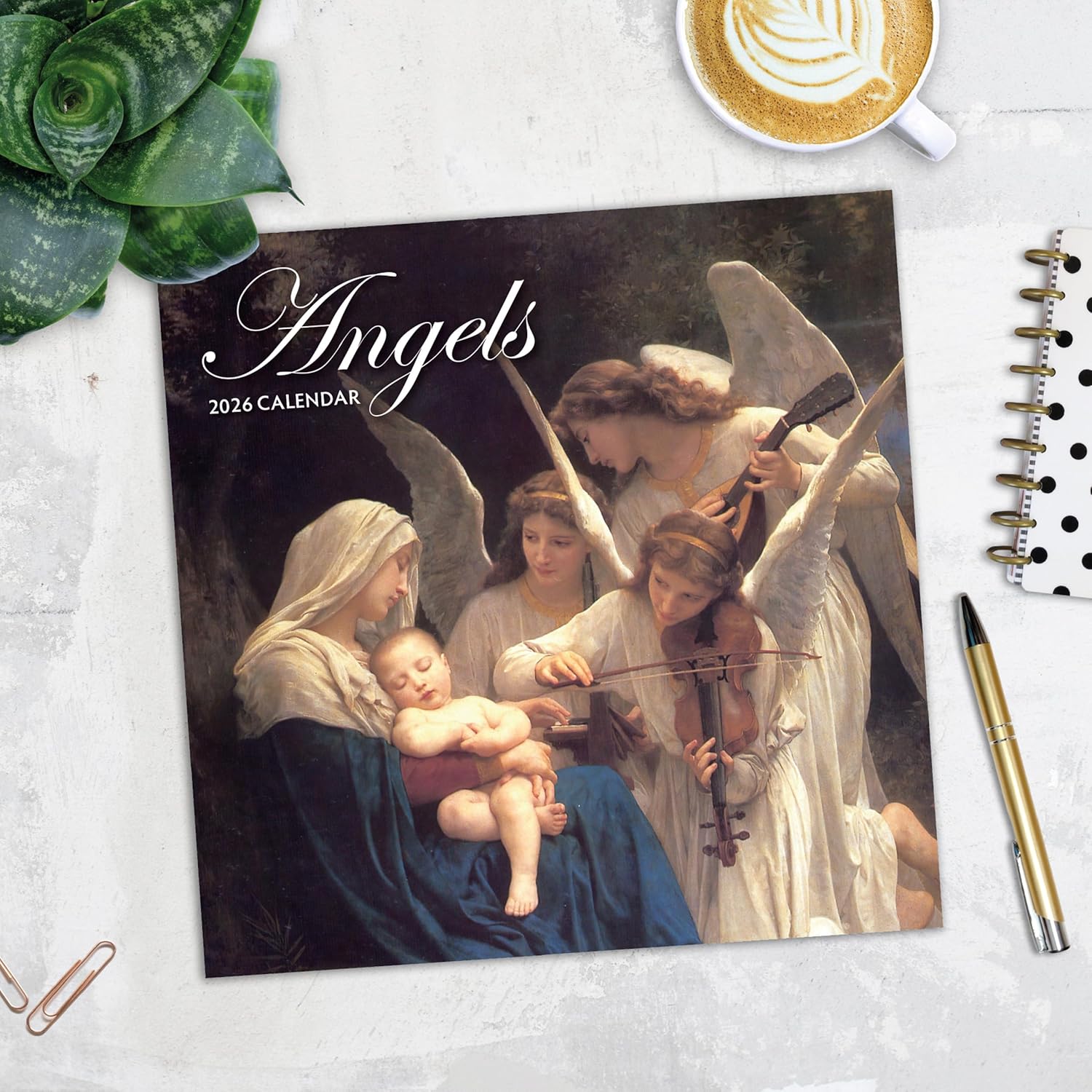 Red Robin 2026 Angels Monthly Wall Calendar | 12" x 24" Open | Premium Thick & Sturdy Paper | Hangable 12 Month Calendar | Lined Notes & To Do Area | Vivid Images | Plastic Free