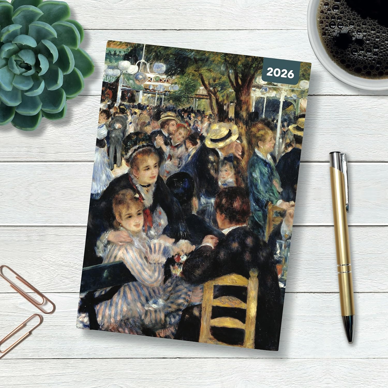 Red Robin 2026 Impressionists Weekly Planner, A5 Padded 8 1/2" x 6" | Premium Thick & Sturdy Paper | Full Week View | Plastic Free