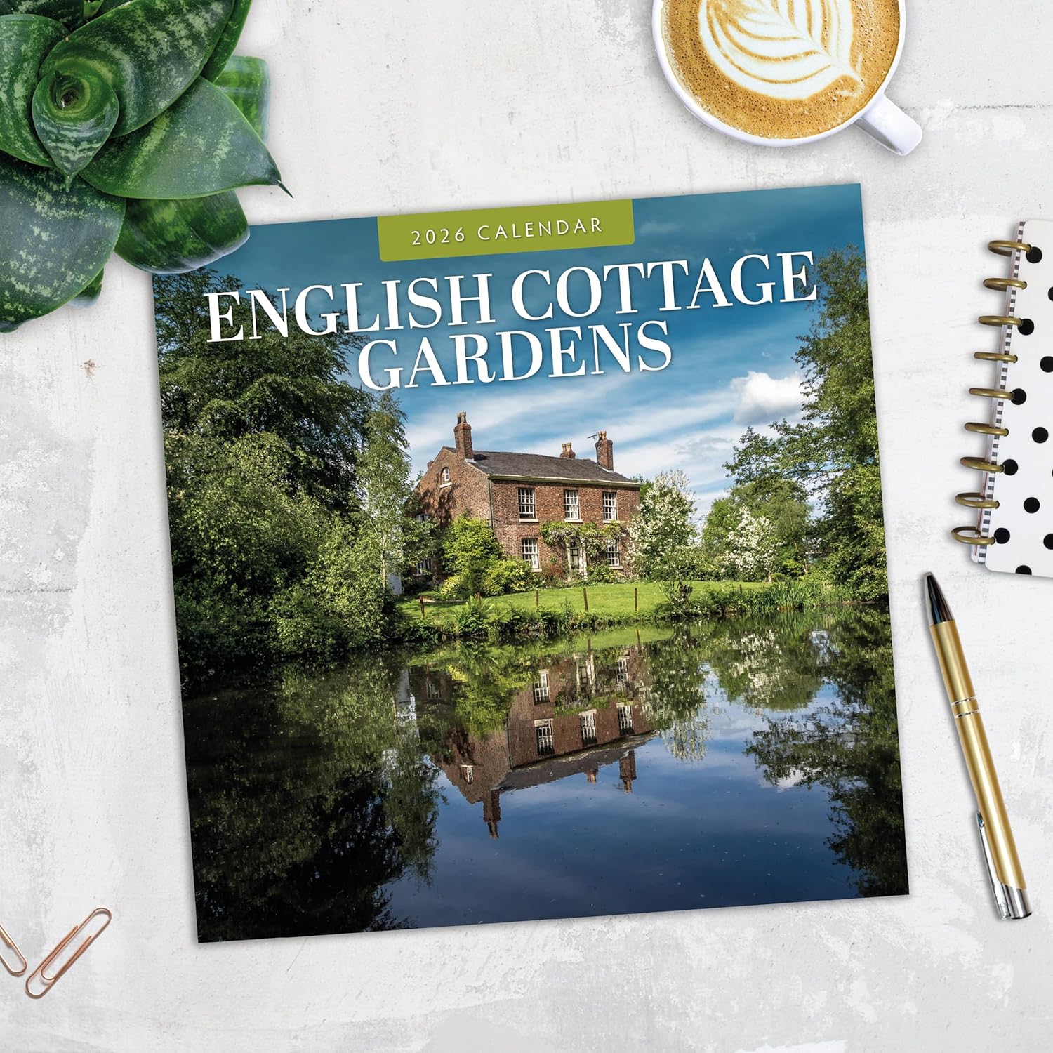 Red Robin 2026 English Cottage Gardens Monthly Wall Calendar | 12" x 24" Open | Premium Thick & Sturdy Paper | Hangable 12 Month Calendar | Lined Notes & To Do Area | Vivid Images | Plastic Free