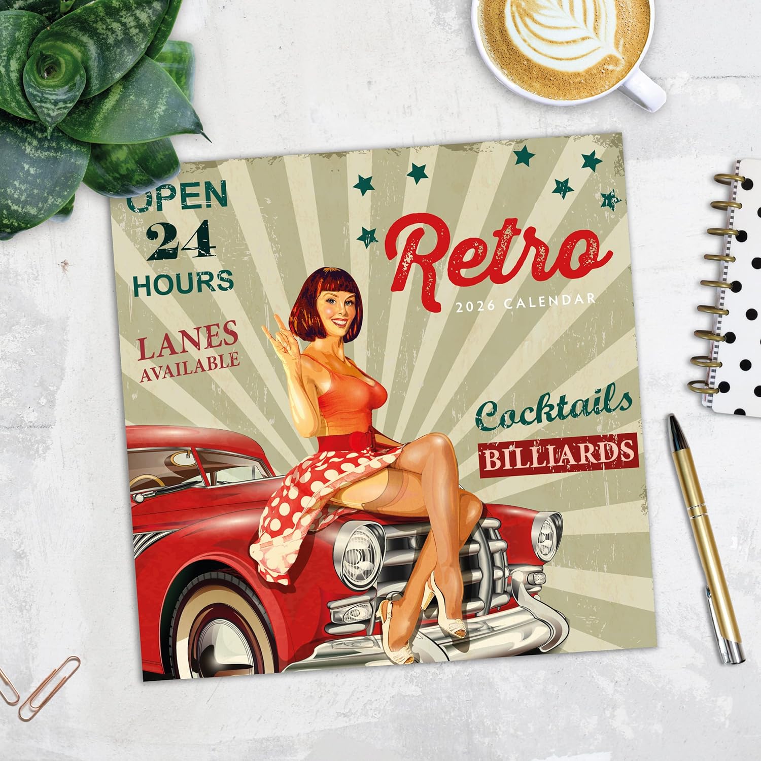 Red Robin 2026 Retro Monthly Wall Calendar | 12" x 24" Open | Premium Thick & Sturdy Paper | Hangable 12 Month Calendar | Lined Notes & To Do Area | Vivid Images | Plastic Free