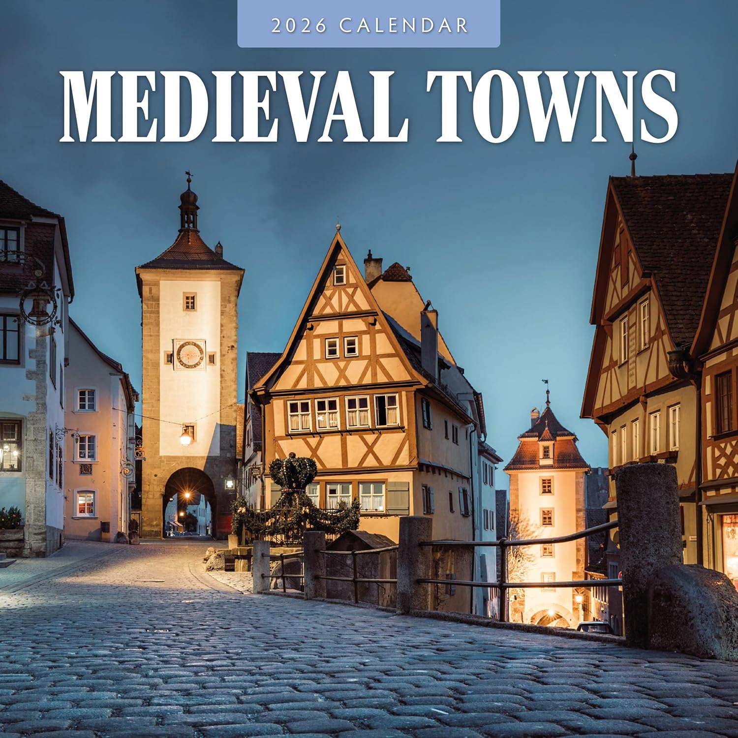 Red Robin 2026 Medieval Towns Monthly Wall Calendar | 12" x 24" Open | Premium Thick & Sturdy Paper | Hangable 12 Month Calendar | Lined Notes & To Do Area | Vivid Images | Plastic Free