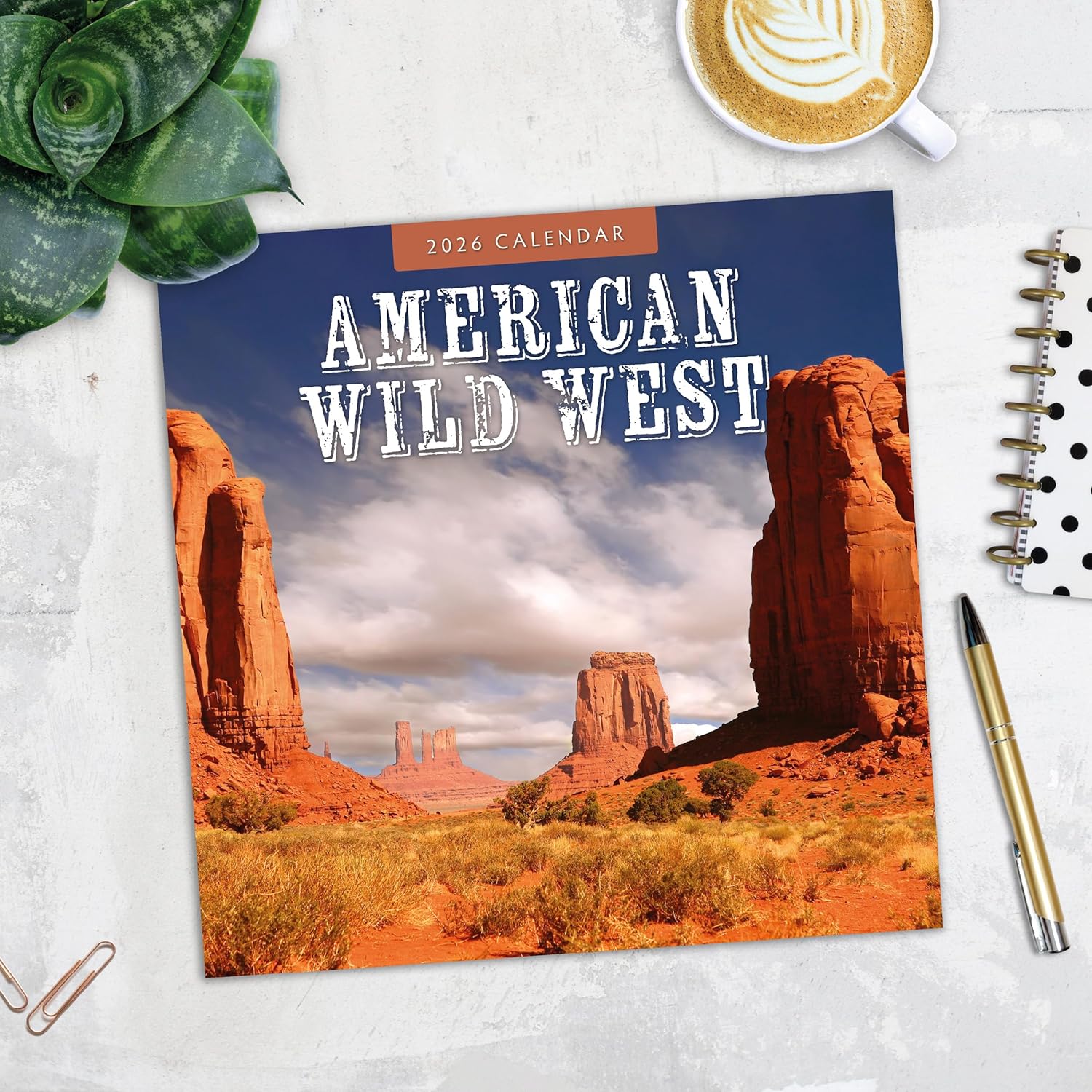 Red Robin 2026 American Wild West Monthly Wall Calendar | 12" x 24" Open | Premium Thick & Sturdy Paper | Hangable 12 Month Calendar | Lined Notes & To Do Area | Vivid Images | Plastic Free