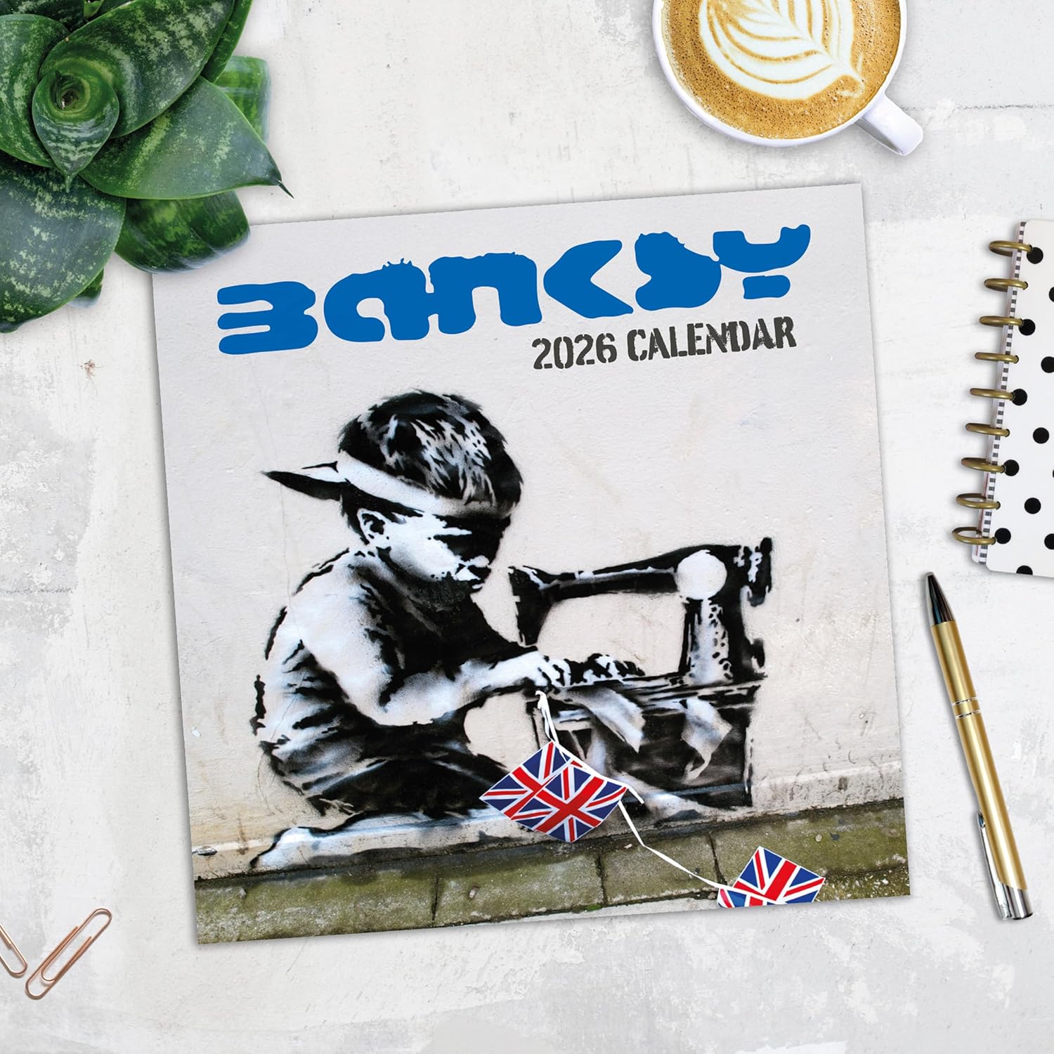 Red Robin 2026 Banksy Monthly Wall Calendar | 12" x 24" Open | Premium Thick & Sturdy Paper | Hangable 12 Month Calendar | Lined Notes & To Do Area | Vivid Images | Plastic Free