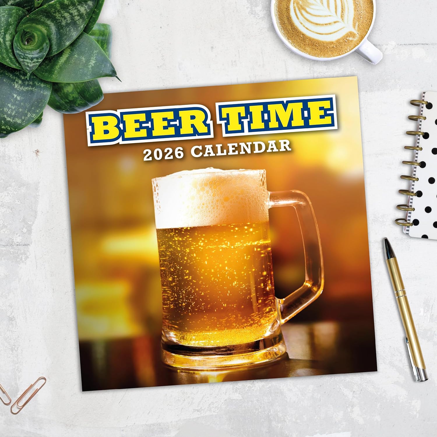 Red Robin 2026 Beer Time Monthly Wall Calendar | 12" x 24" Open | Premium Thick & Sturdy Paper | Hangable 12 Month Calendar | Lined Notes & To Do Area | Vivid Images | Plastic Free
