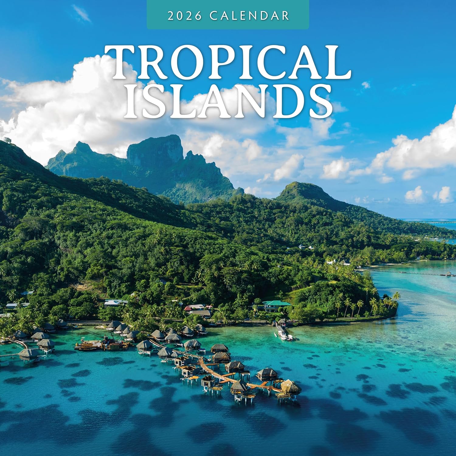 Red Robin 2026 Tropical Islands Monthly Wall Calendar | 12" x 24" Open | Premium Thick & Sturdy Paper | Hangable 12 Month Calendar | Lined Notes & To Do Area | Vivid Images | Plastic Free