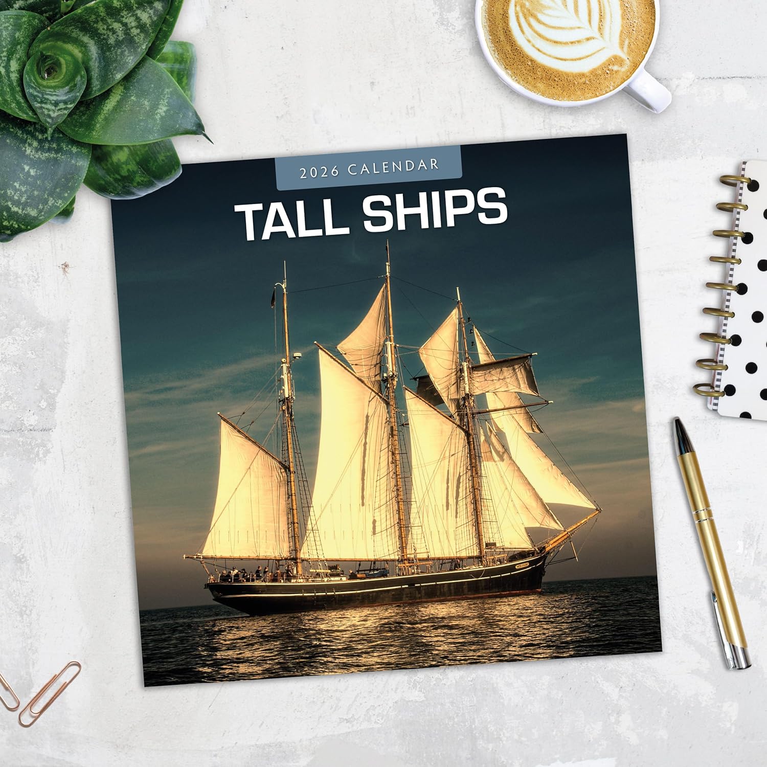 Red Robin 2026 Tall Ships Monthly Wall Calendar | 12" x 24" Open | Premium Thick & Sturdy Paper | Hangable 12 Month Calendar | Lined Notes & To Do Area | Vivid Images | Plastic Free