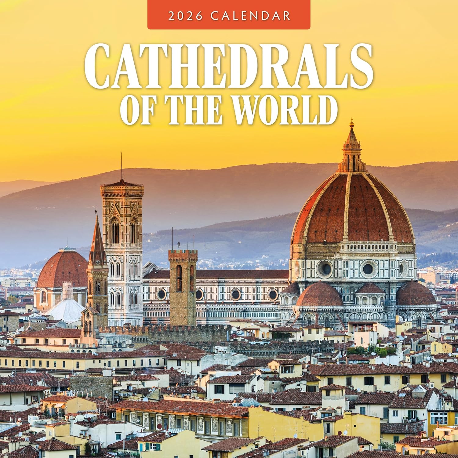 Red Robin 2026 Cathedrals of the World Monthly Wall Calendar | 12" x 24" Open | Premium Thick & Sturdy Paper | Hangable 12 Month Calendar | Lined Notes & To Do Area | Vivid Images | Plastic Free