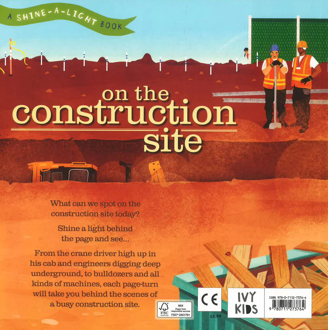 On the Construction Site: A Shine-A-Light Book – Interactive Children's STEM Book (Paperback)