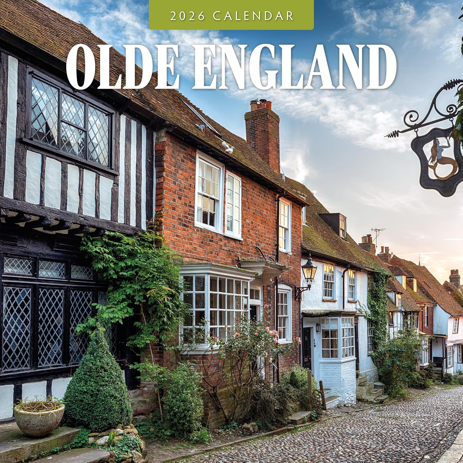 Red Robin 2026 Olde England Monthly Wall Calendar | 12" x 24" Open | Premium Thick & Sturdy Paper | Hangable 12 Month Calendar | Lined Notes & To Do Area | Vivid Images | Plastic Free