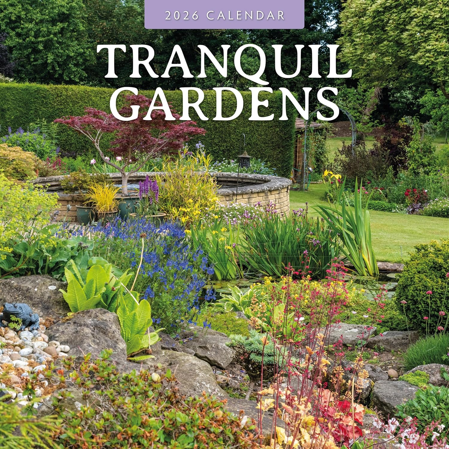 Red Robin 2026 Tranquil Gardens Monthly Wall Calendar | 12" x 24" Open | Premium Thick & Sturdy Paper | Hangable 12 Month Calendar | Lined Notes & To Do Area | Vivid Images | Plastic Free