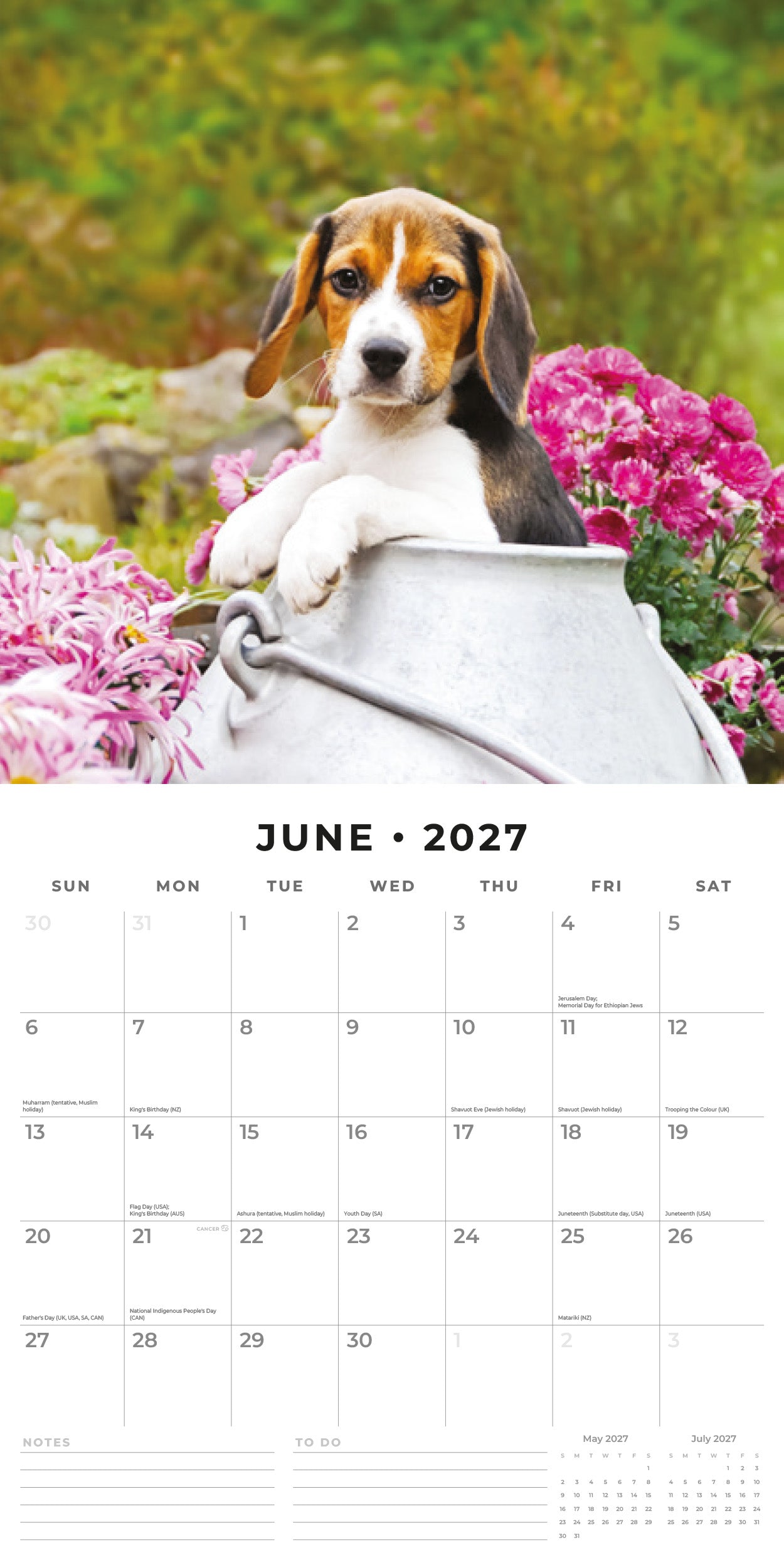 Red Robin 2027 Beagles Monthly Wall Calendar | 12" x 12"