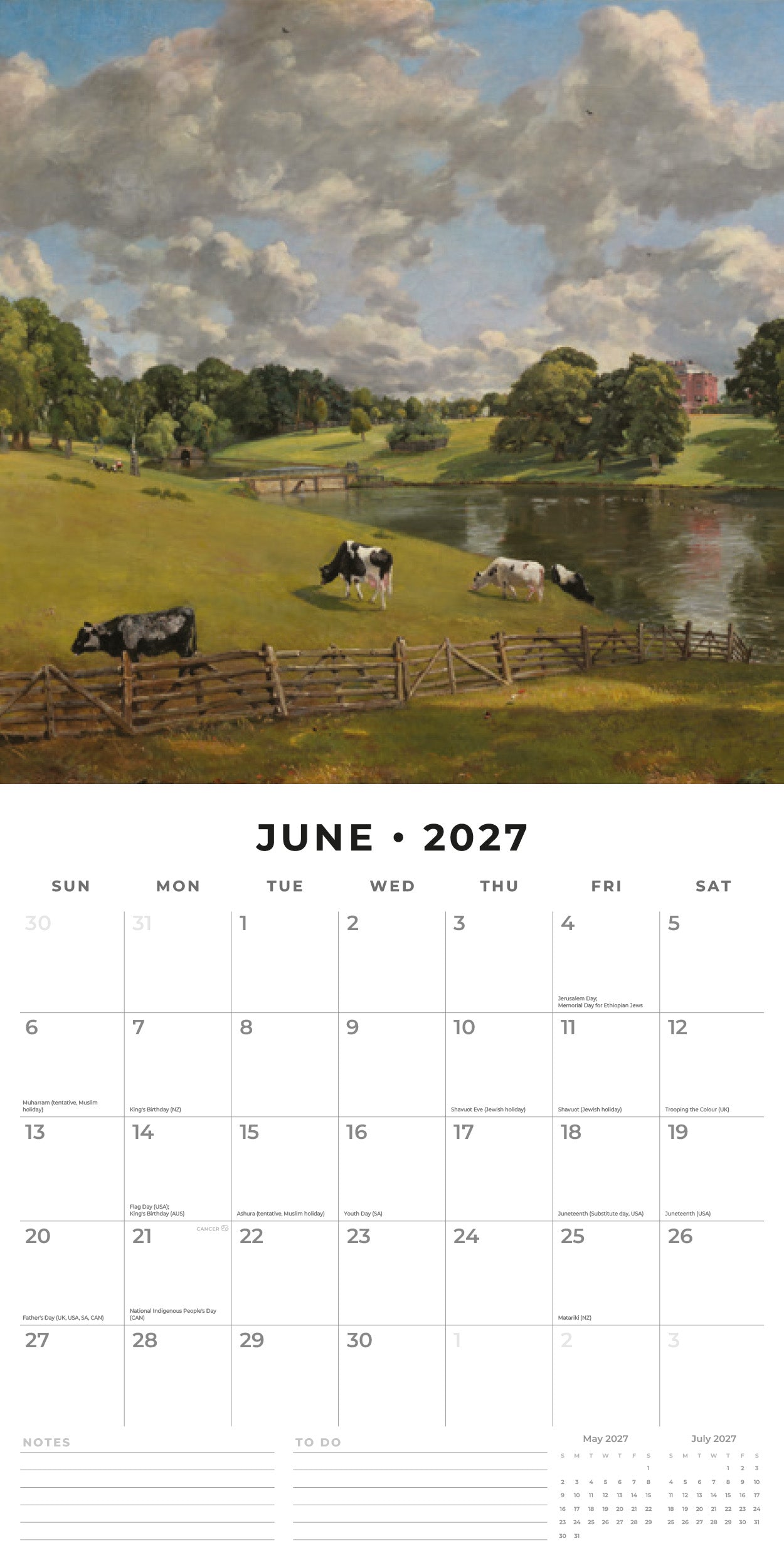 Red Robin 2027 Chagall Monthly Wall Calendar | 12" x 12"