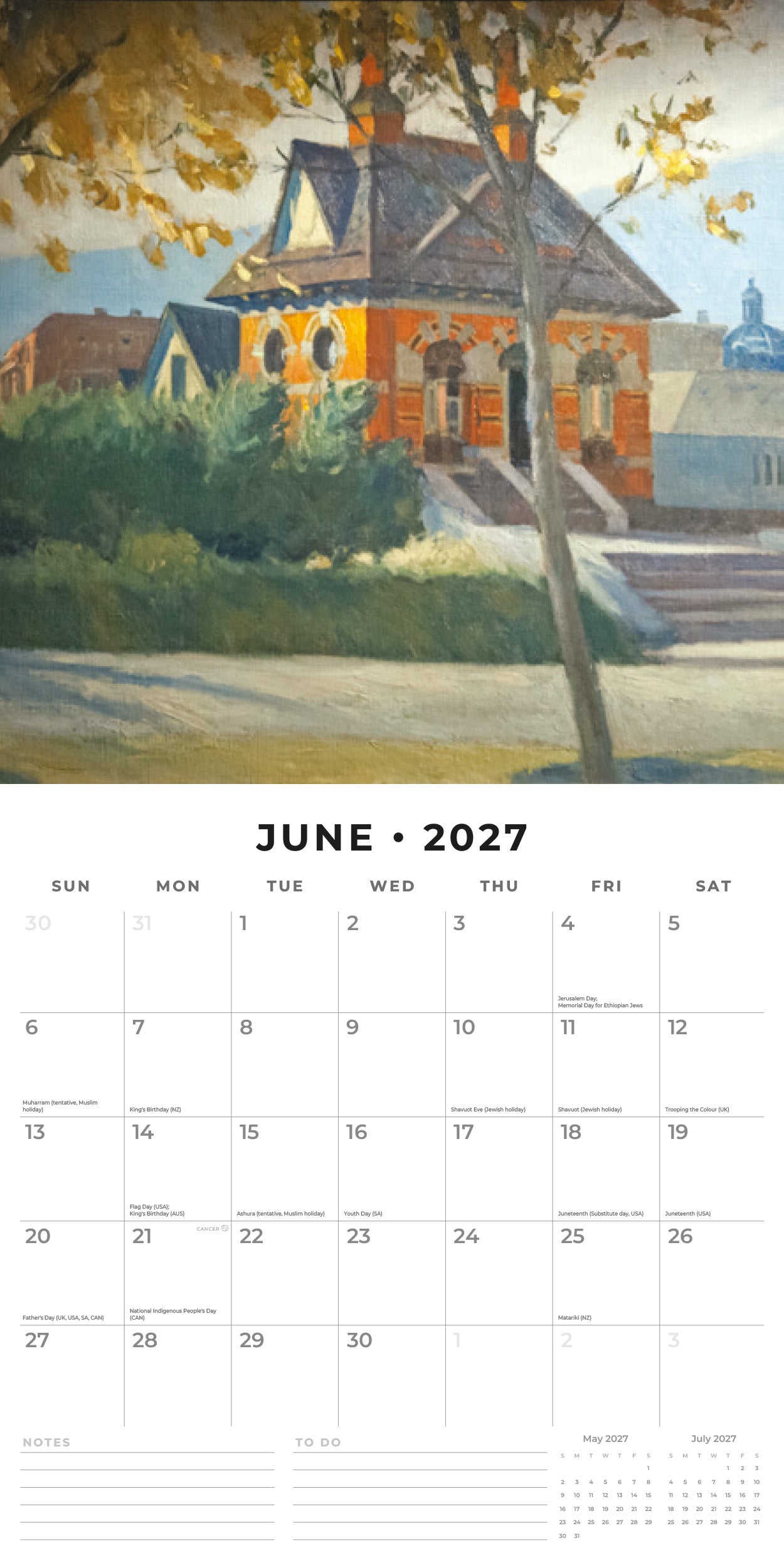 Red Robin 2027 Edward Hopper Monthly Wall Calendar | 12" x 12"