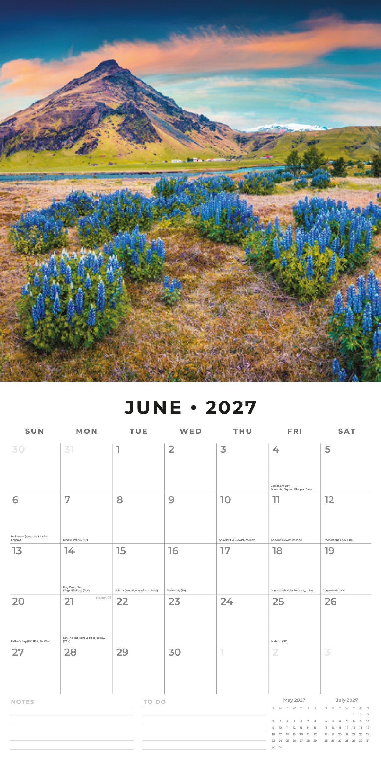 Red Robin 2027 Country Scenes Monthly Wall Calendar | 12" x 12"