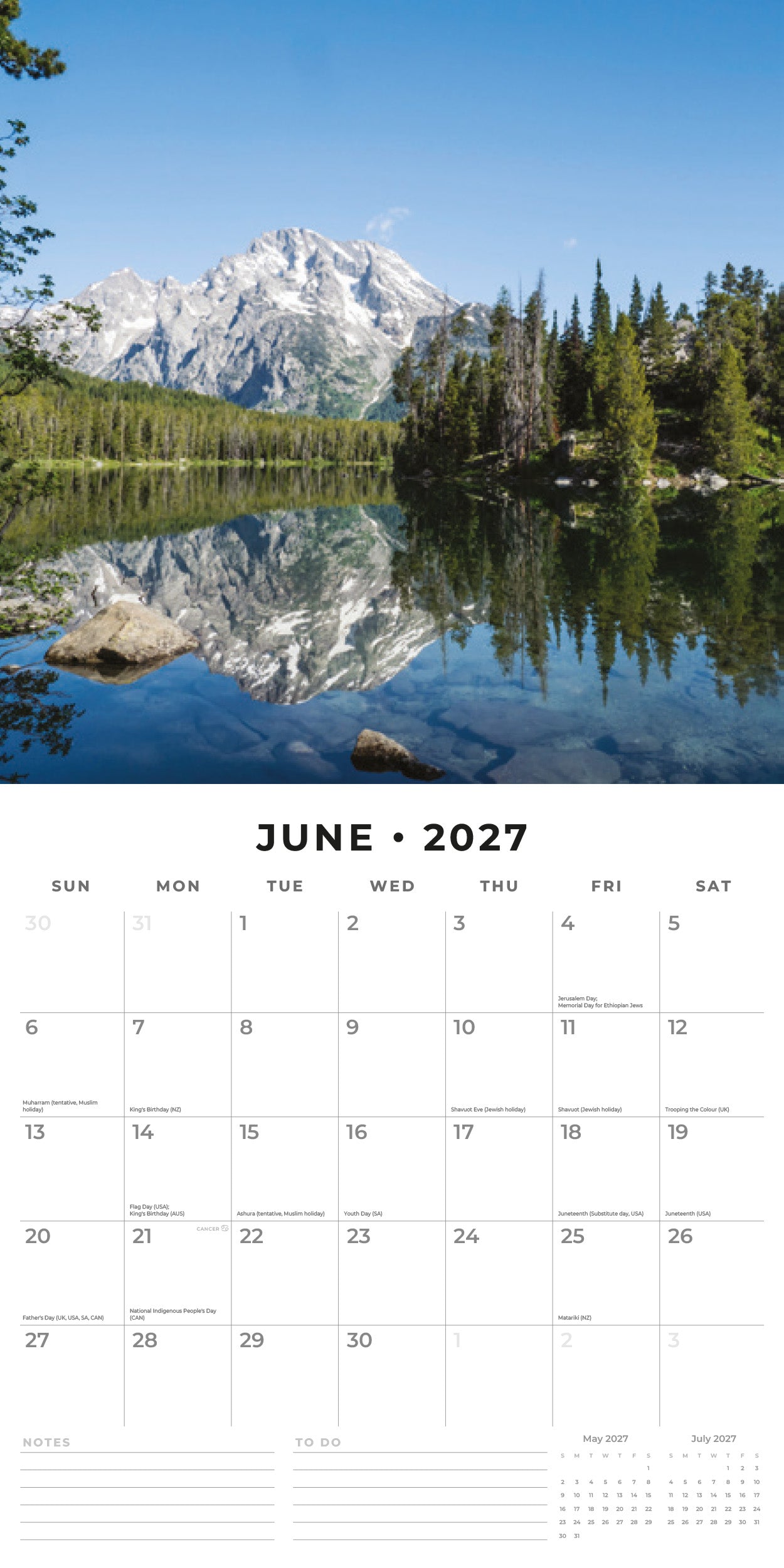 Red Robin 2027 National Parks of America Monthly Wall Calendar | 12" x 12"