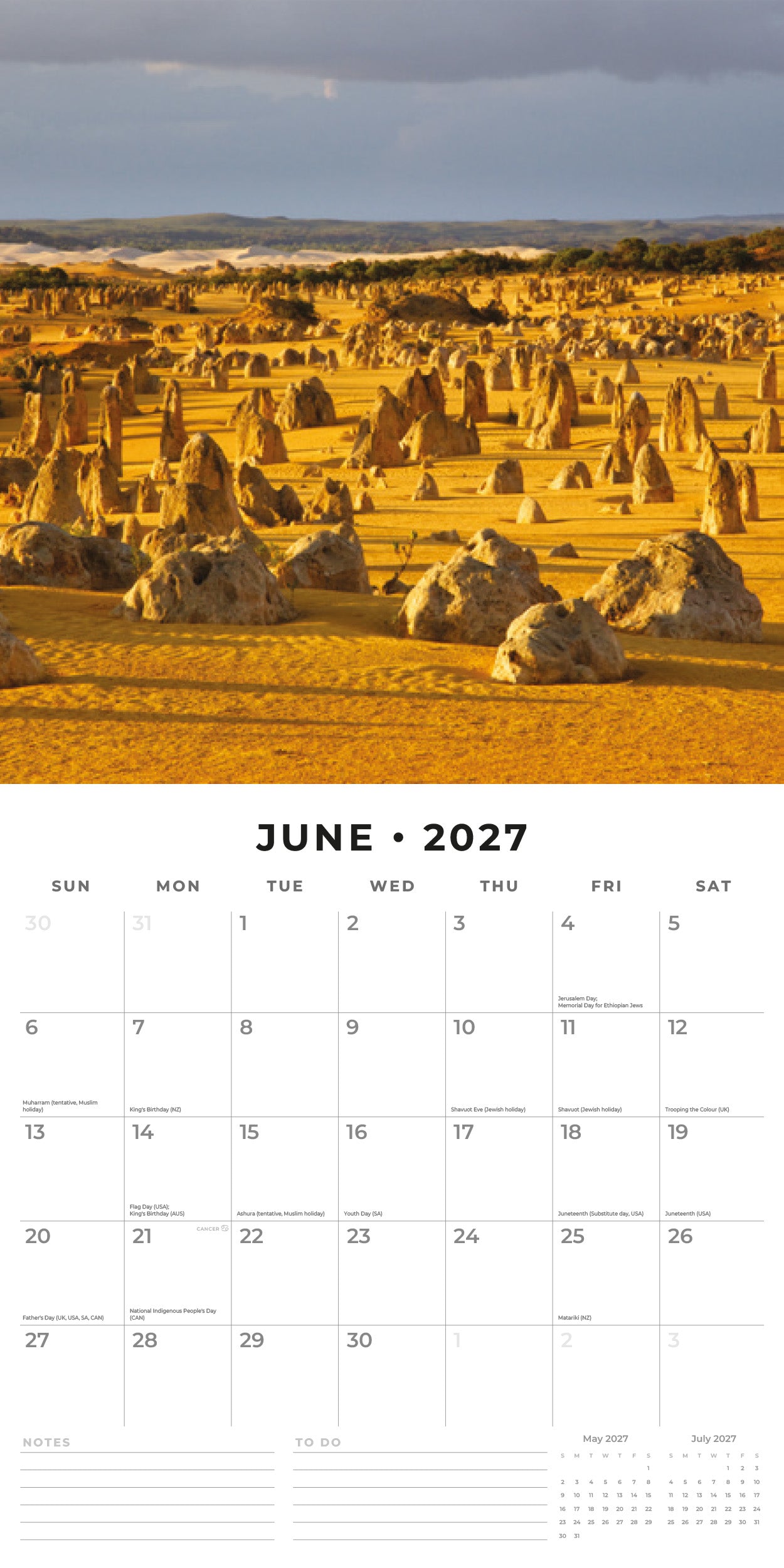 Red Robin 2027 National Parks of Australia Wall Calendar | 12" x 12"