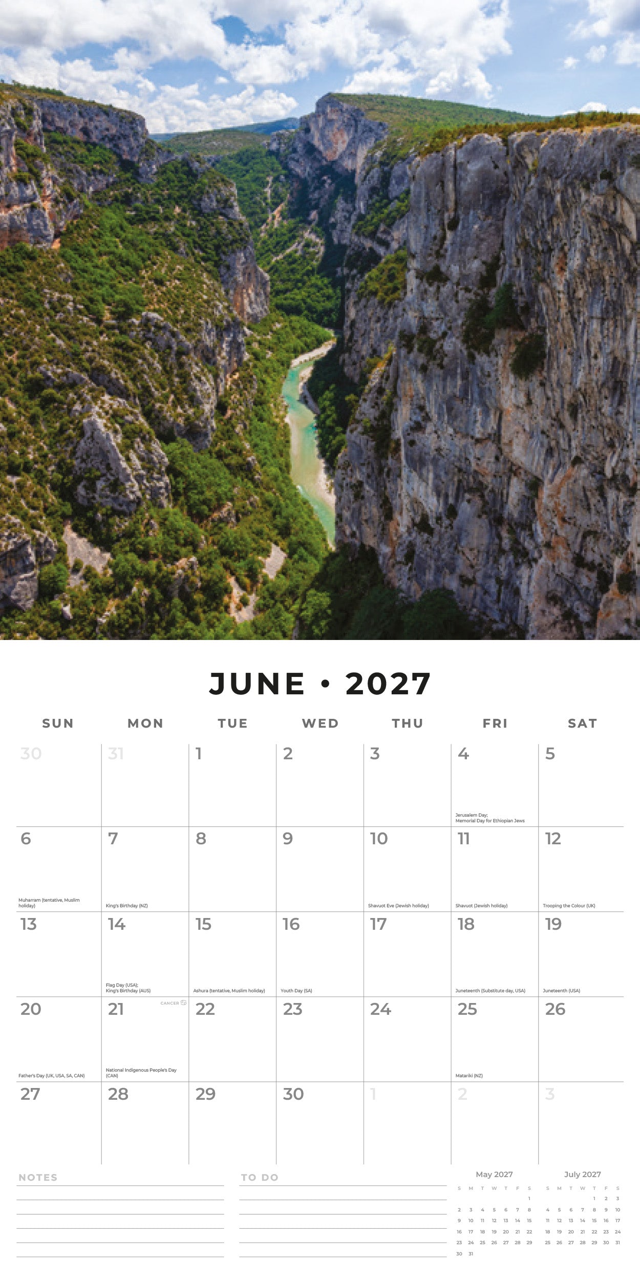 Red Robin 2027 Provence Monthly Wall Calendar | 12" x 12"