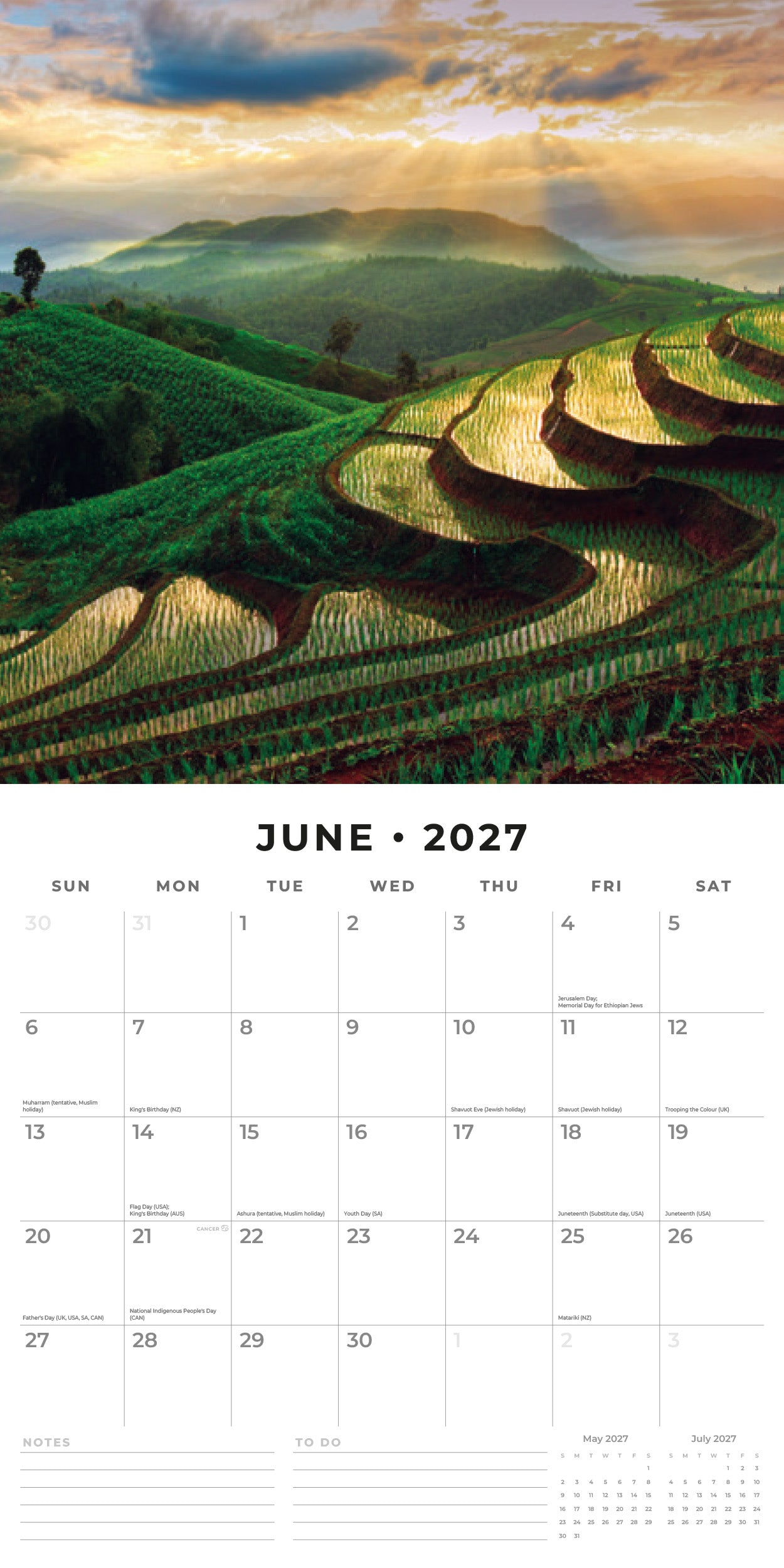 Red Robin 2027 Thailand Monthly Wall Calendar | 12" x 12"