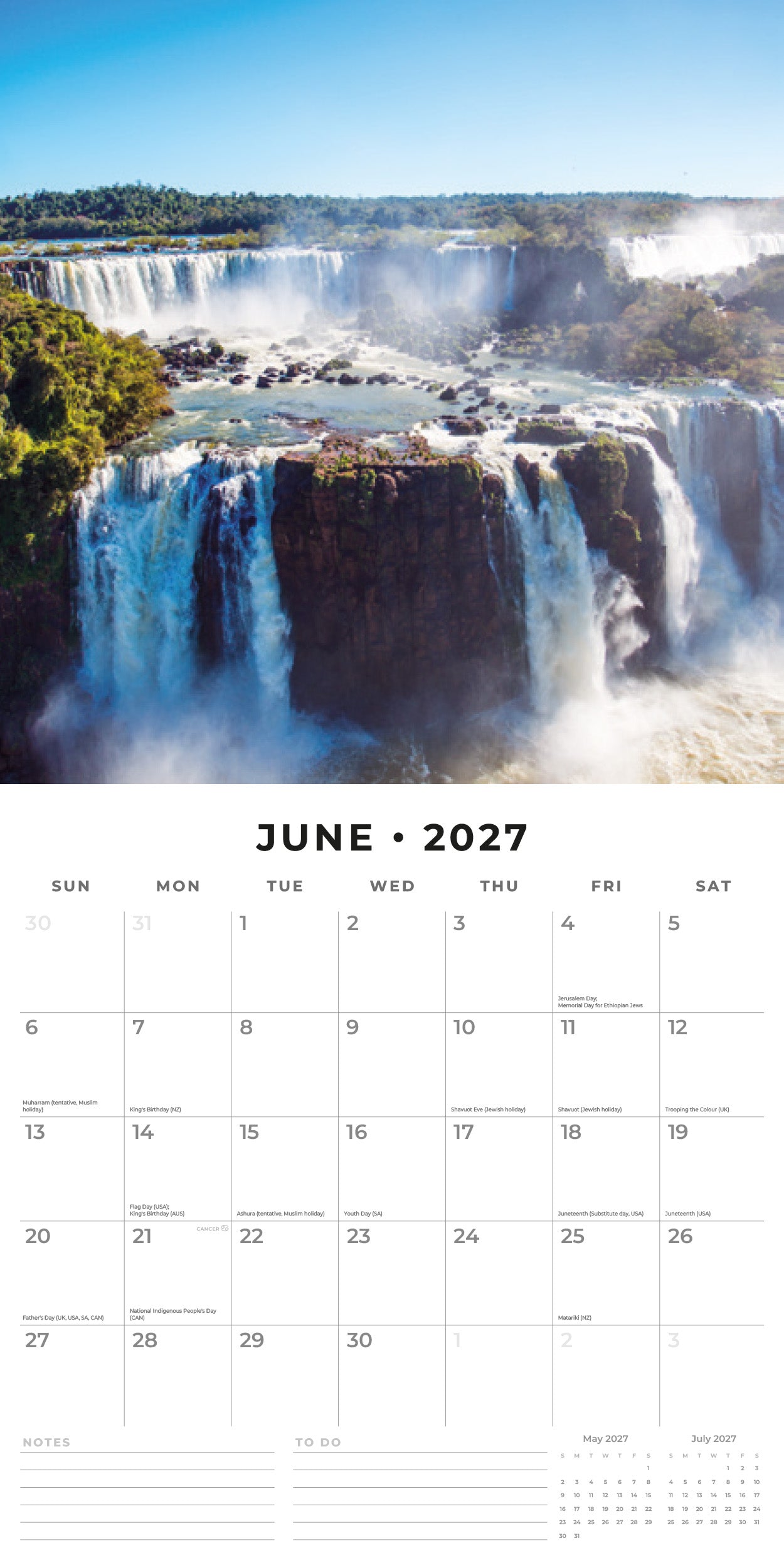 Red Robin 2027 Wonders of the World Monthly Wall Calendar | 12" x 12"